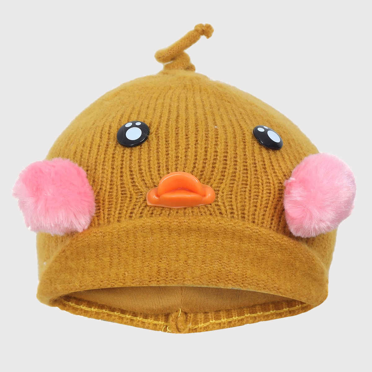 Fabseasons Unisex Wool Skull Cap | Yellow | 2 - 5 years