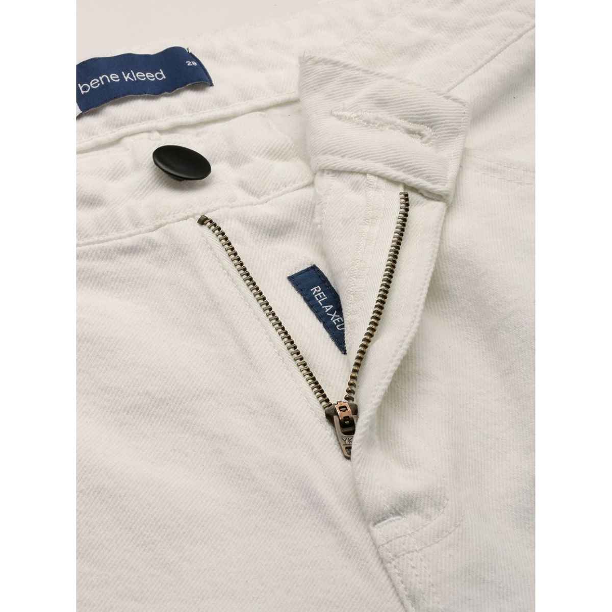 Bene Kleed Women's Relaxed Denim Trousers | White - 32