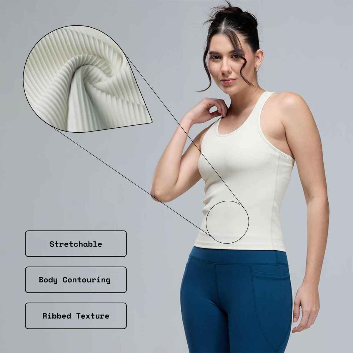 Cava Women's Top Tank Us Later | Ivory - XL