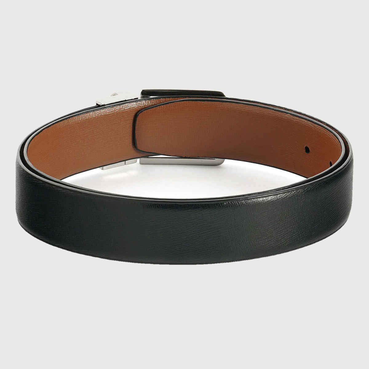 U.S. Polo Assn. Men's Solid Reversible Belt Black and Brown - 34