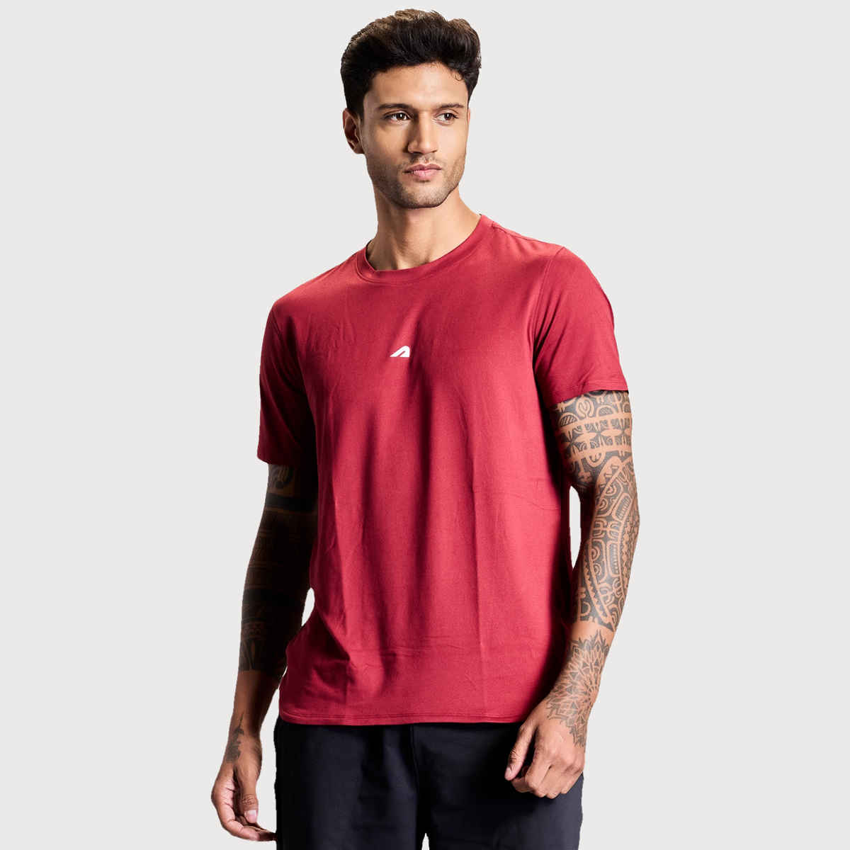 Boldfit Men's Gym T-shirt Round Neck Training | Red - M