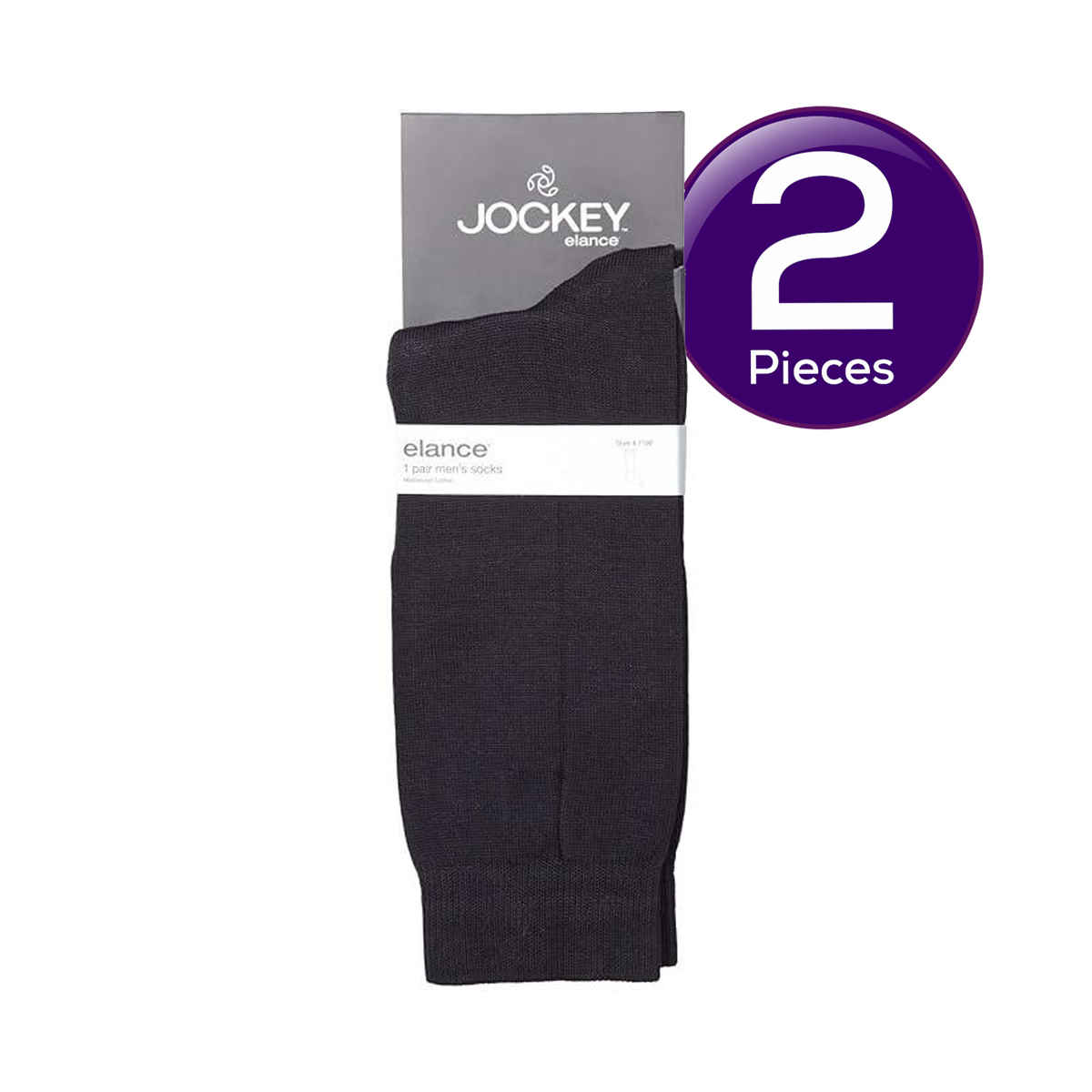 Jockey Men's Solid 100% Cotton Crew Length Socks | Black - Free Size Combo