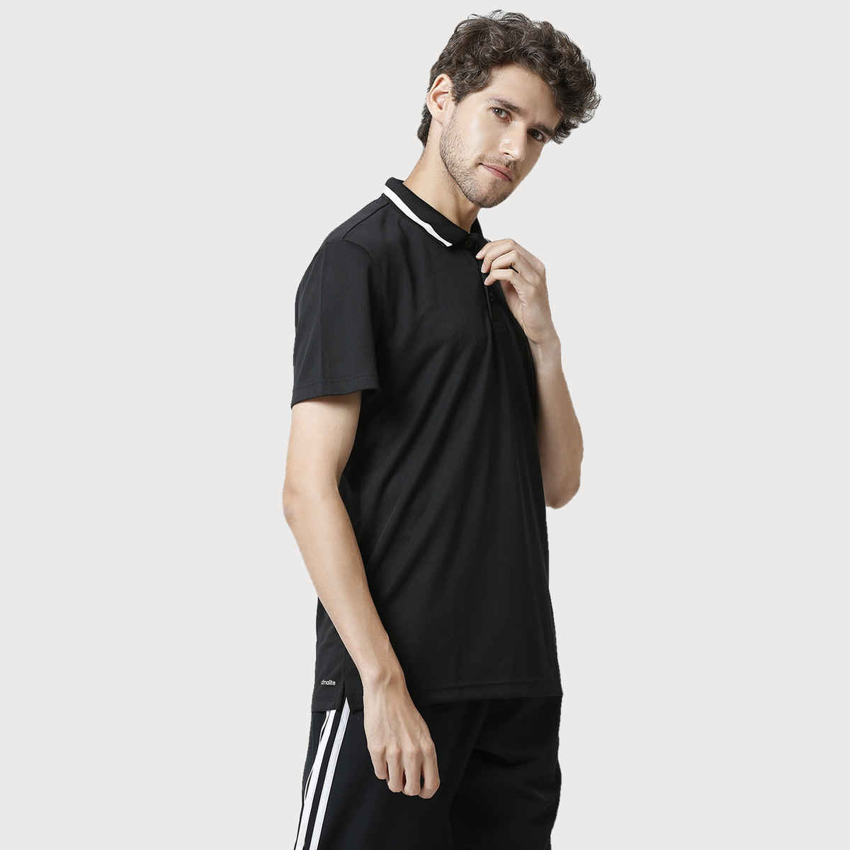 Adidas Men's Solid Black Polo T-Shirt | M | DP6034