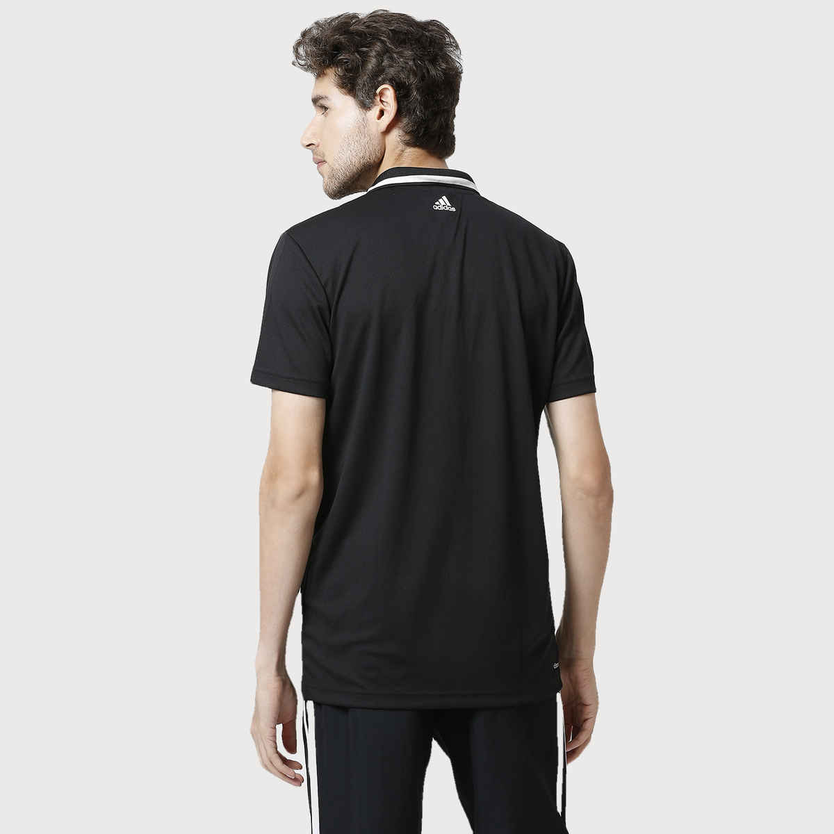 Adidas Men's Solid Black Polo T-Shirt | M | DP6034