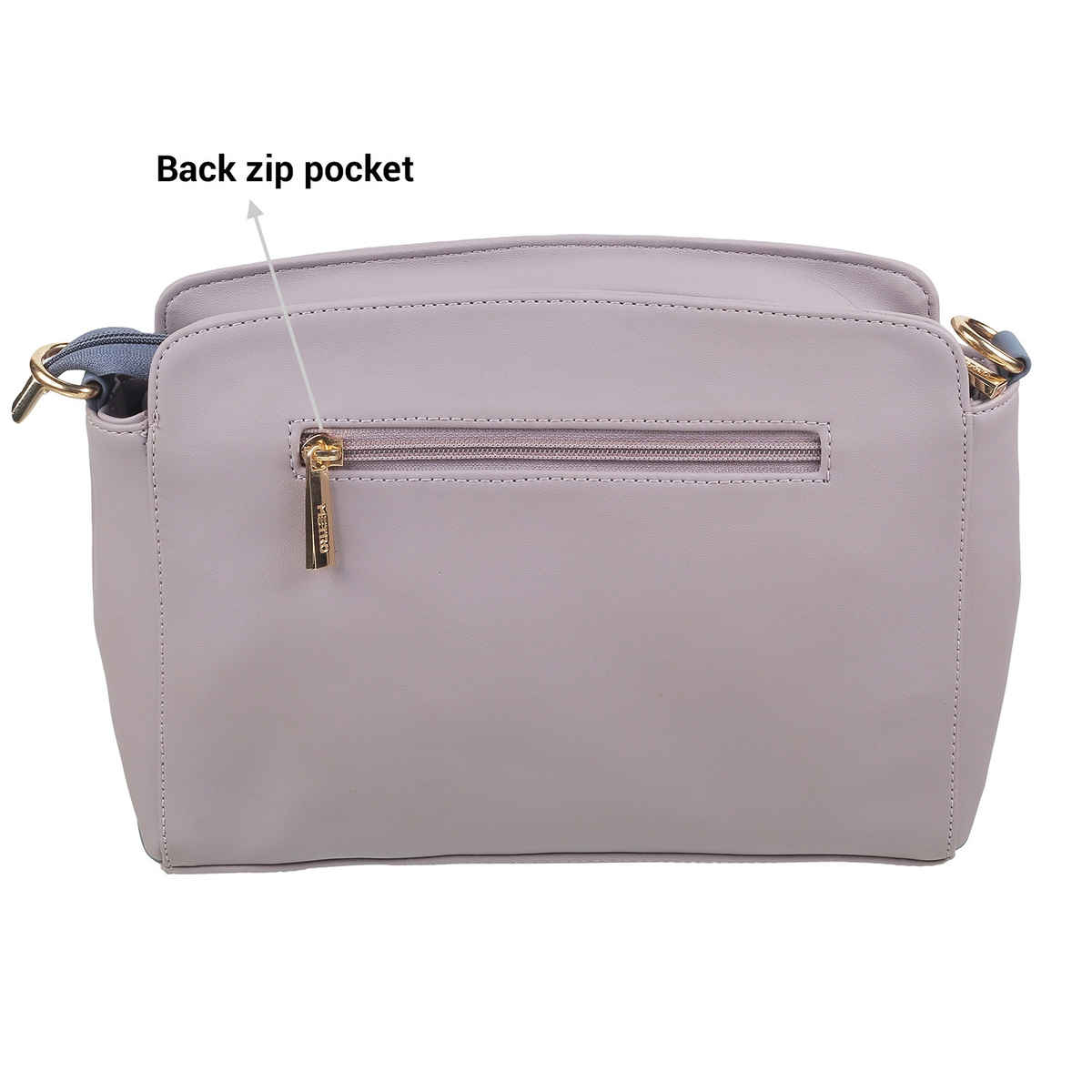 Metro Women's Textured PU 2.5 L Sling Bag | Purple and Blue - One Size