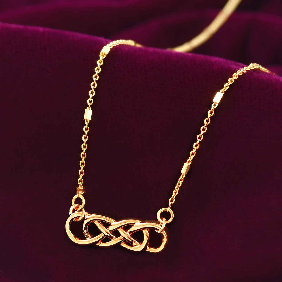 Voylla Valentine's Day Infinity Knot Of Love Pendant Necklace