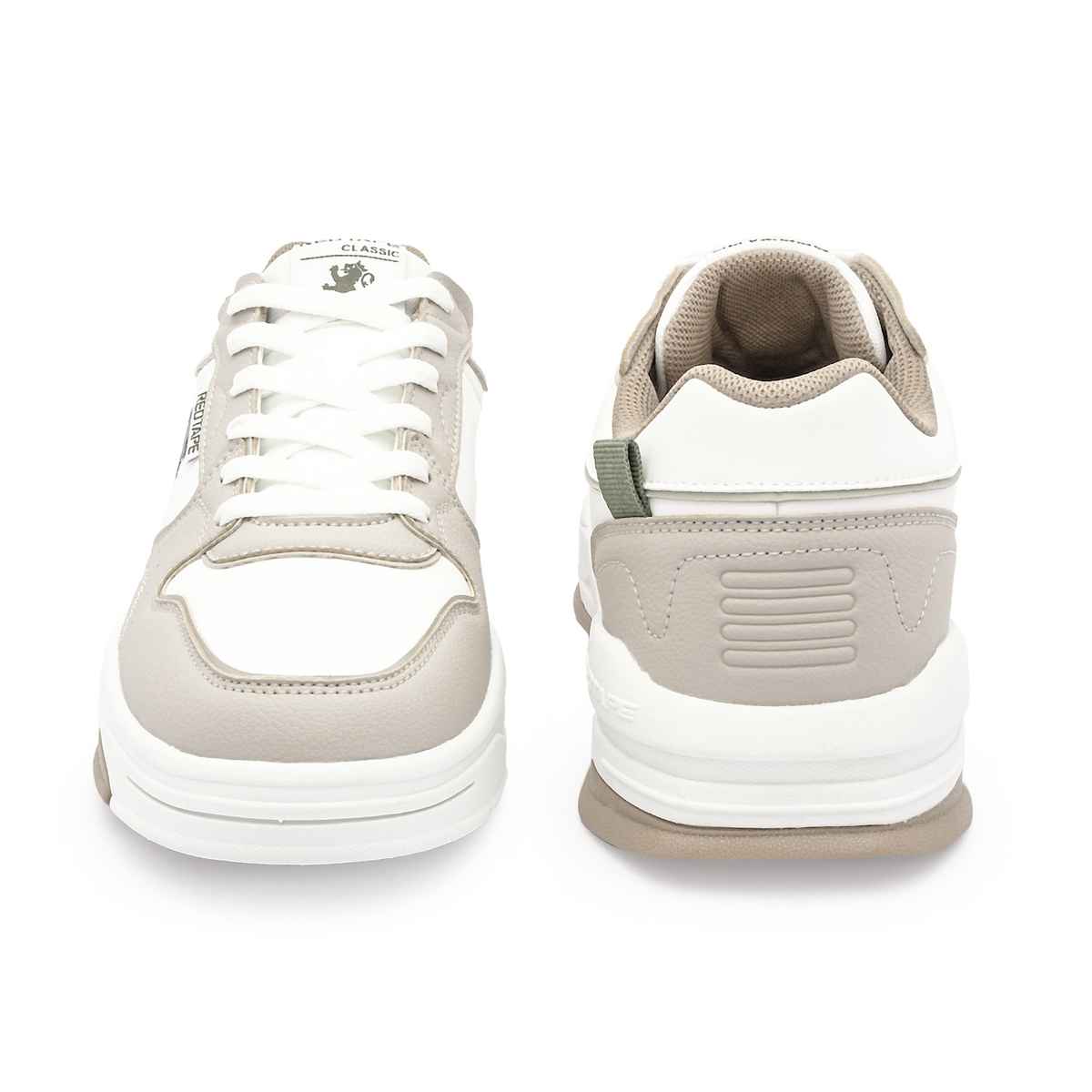 Red Tape Men's Lifestyle Sneakers | Durable Traction | Lightweight | White and Beige - UK 7