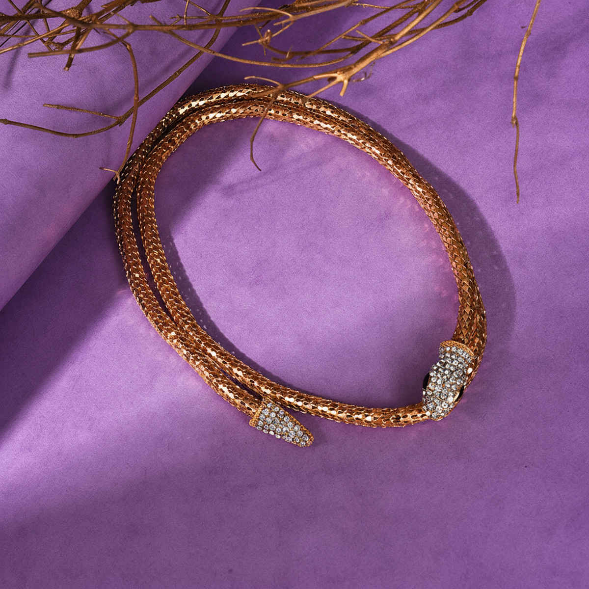 Sohi Gold Plated Designer Stone Necklace