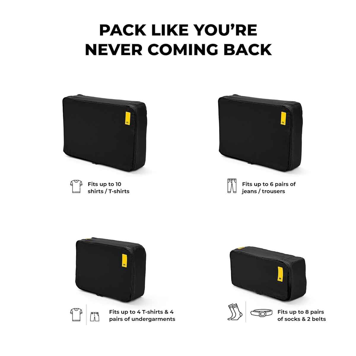 Mokobara Unisex Solid Nylon 16 L Travel Pouch | Black