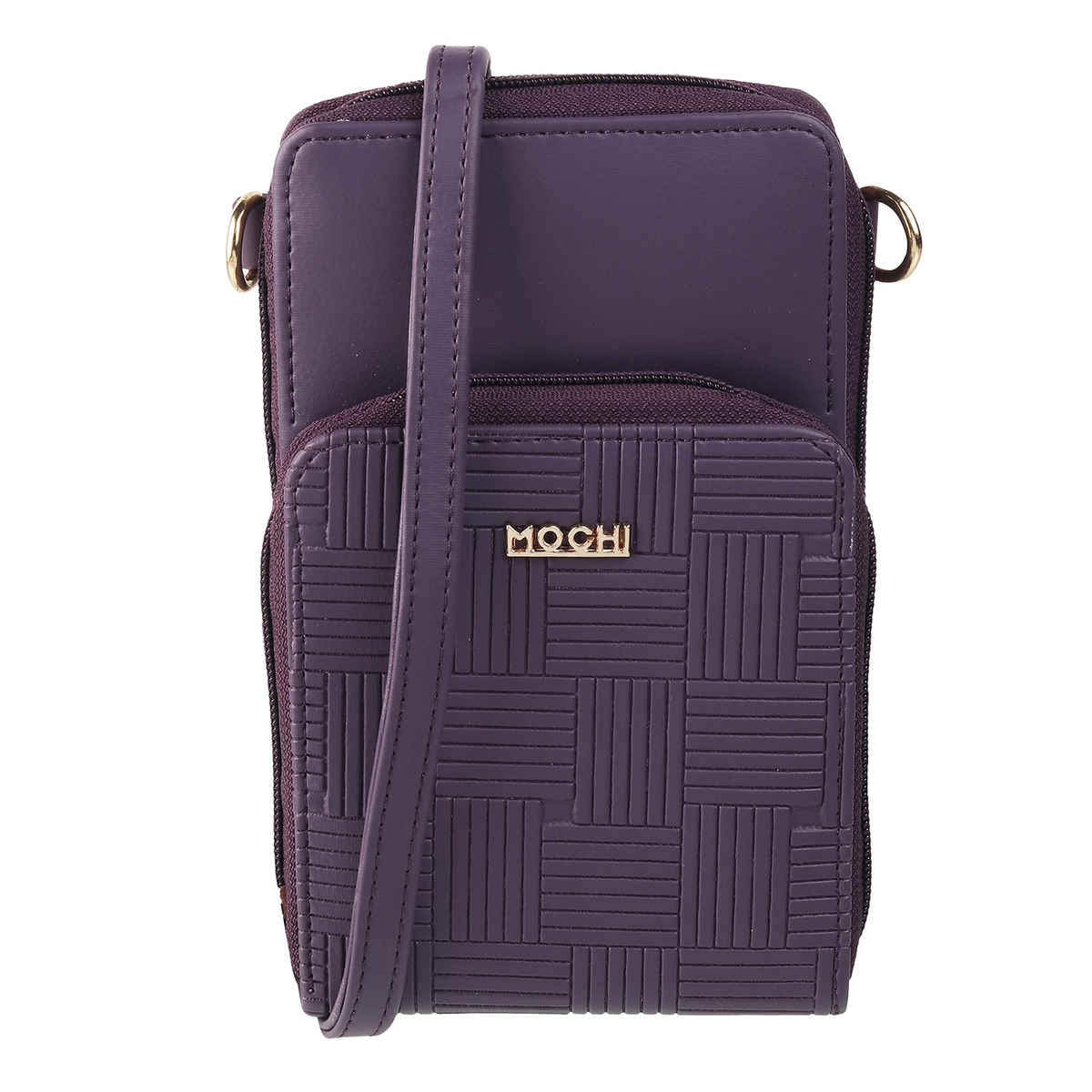 Mochi Purple Synthetic Sling Bag for Women | 95-8372-26