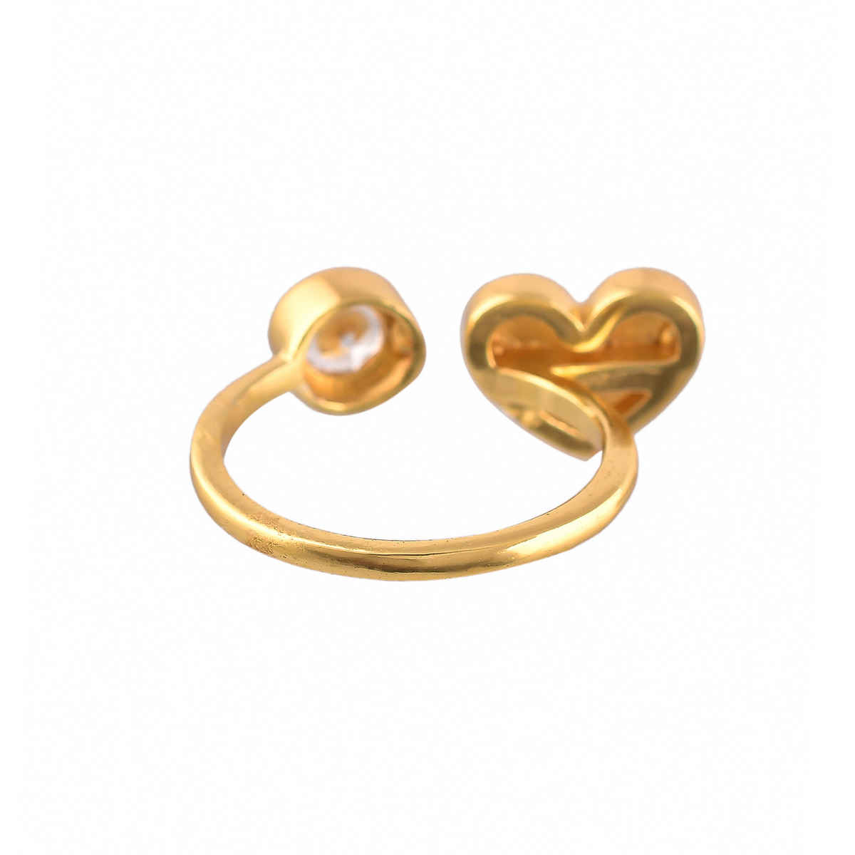 Voylla Valentine's Day Red Heart Open Finger Ring