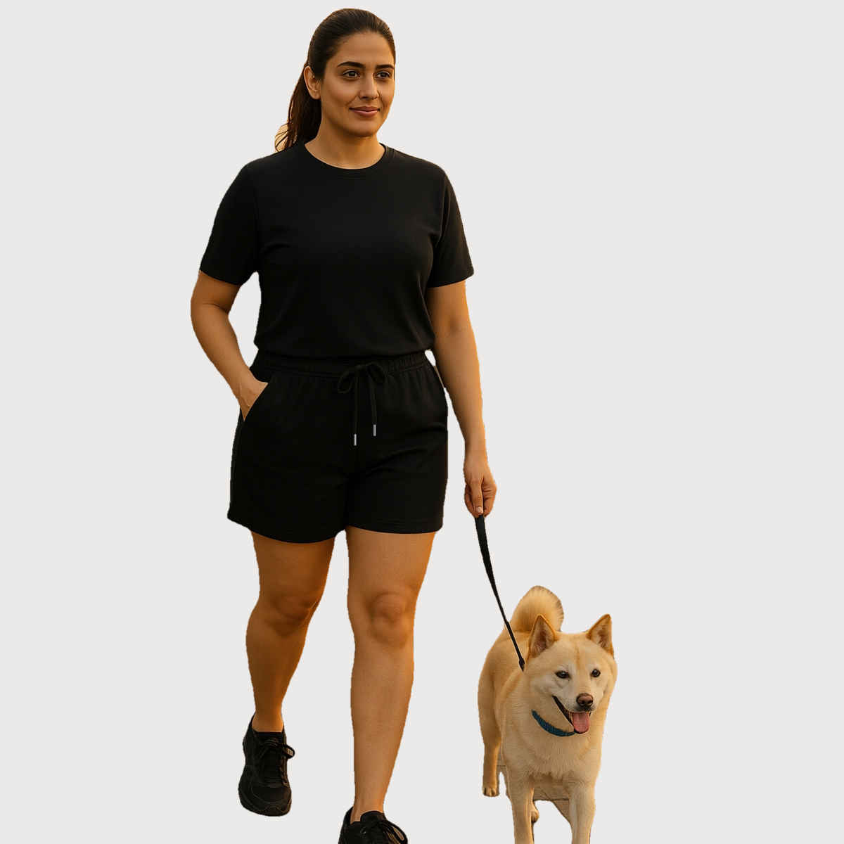 EQL Women's Pure Cotton Shorts | Jet Black - L