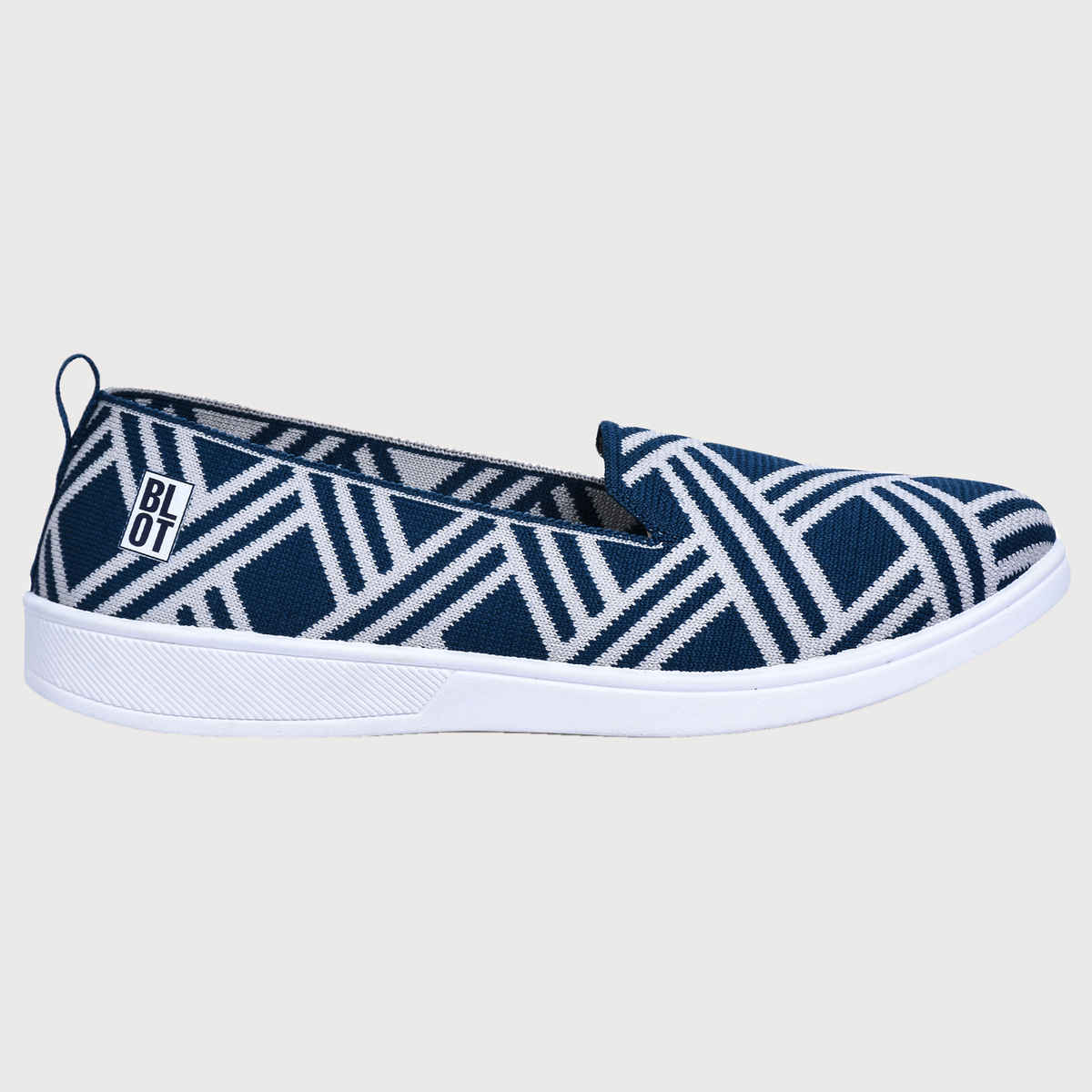 Paragon Comfy Zigzag Ballet Flats For Women Bolt Blue And White - 6