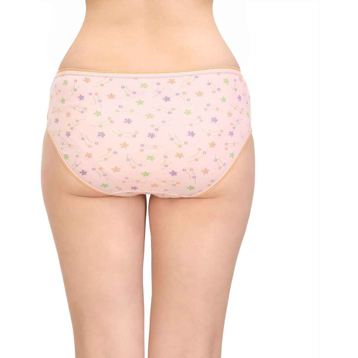 Bodycare Women Brief Panty Printed Premium Cotton Mid Rise | Assorted - XL