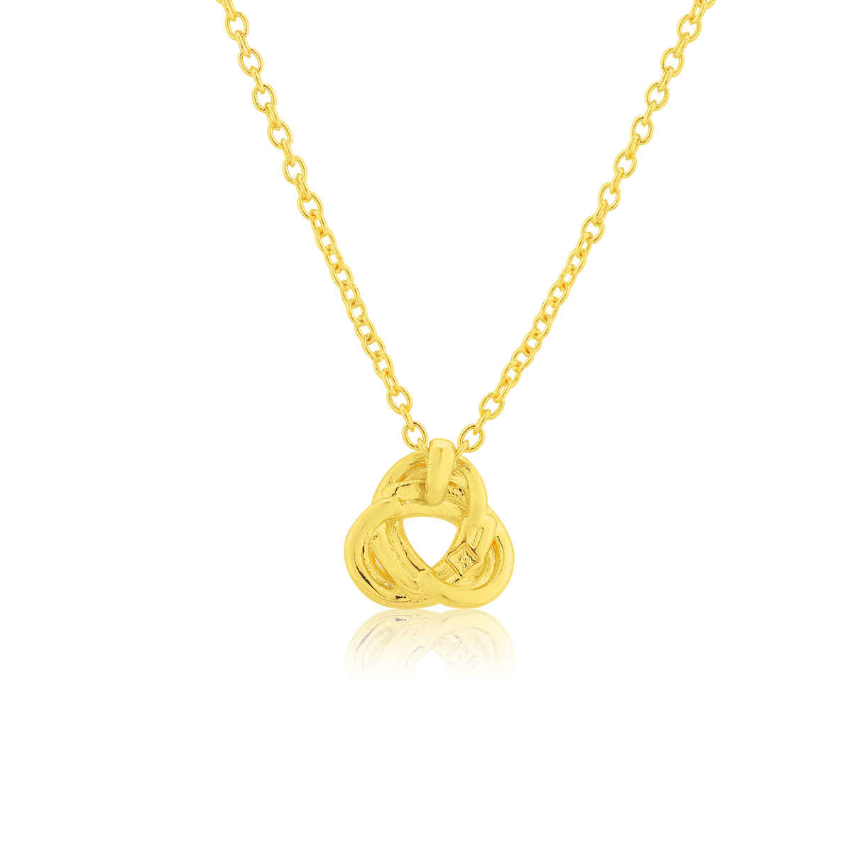 Voylla Valentines Day Golden Infinity Knot Necklace