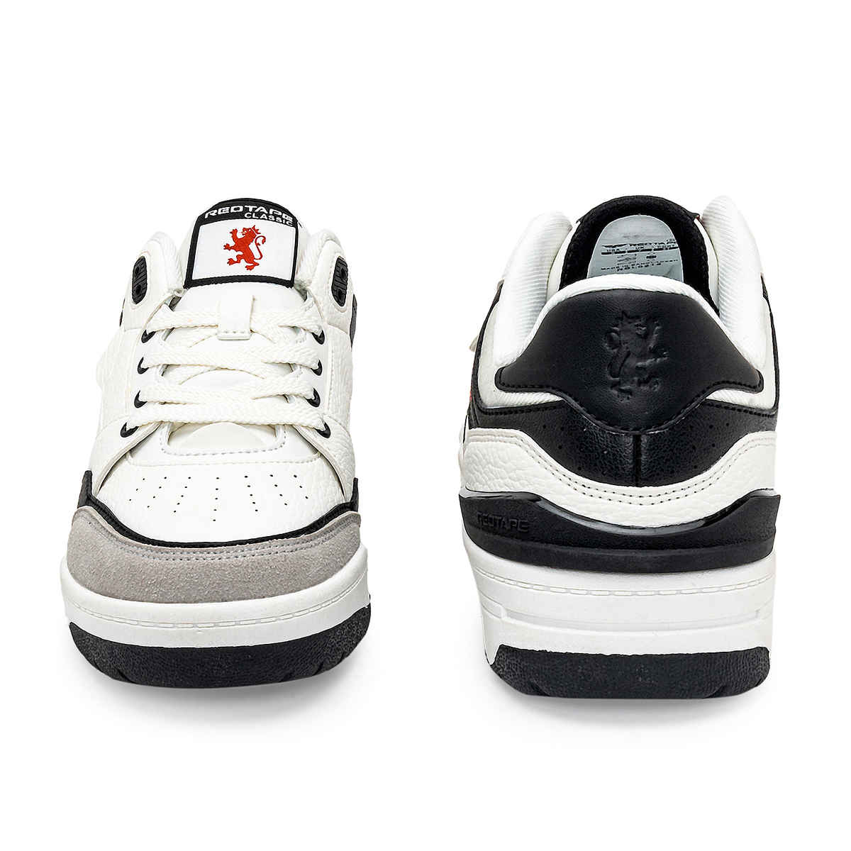 Red Tape Men's Sneakers | RSL0212A | White and Black - UK 6