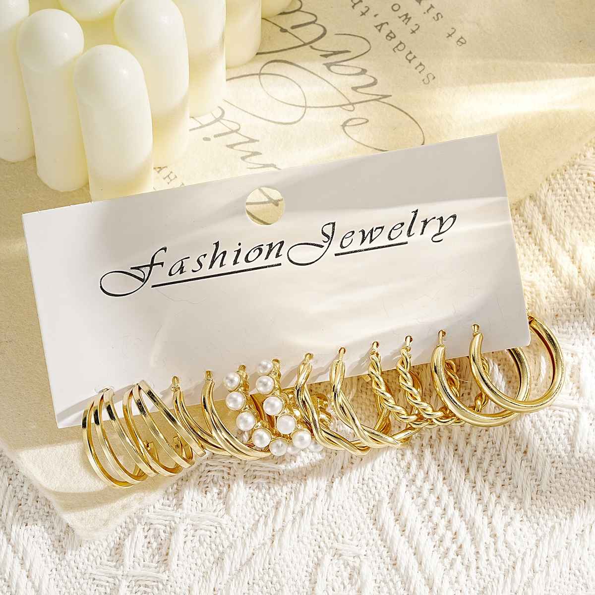 Shining Diva Fashion 6 Pairs Combo Set Latest Stylish Hoop Earrings for Women and Girls | 15724er