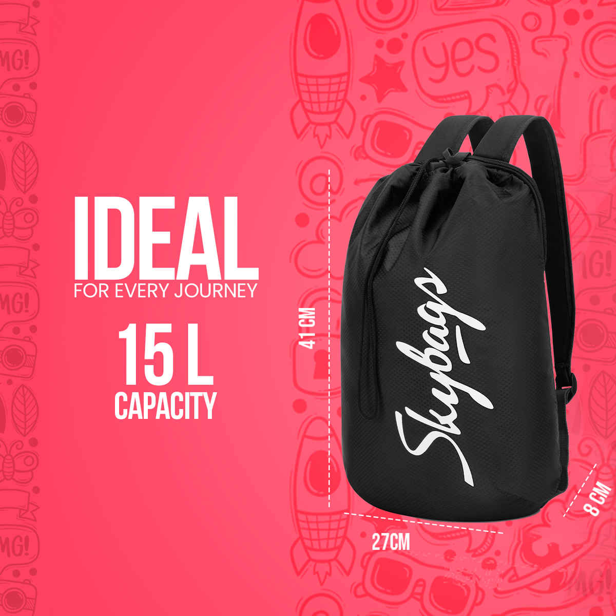 Skybags String Daypack 01 | Black