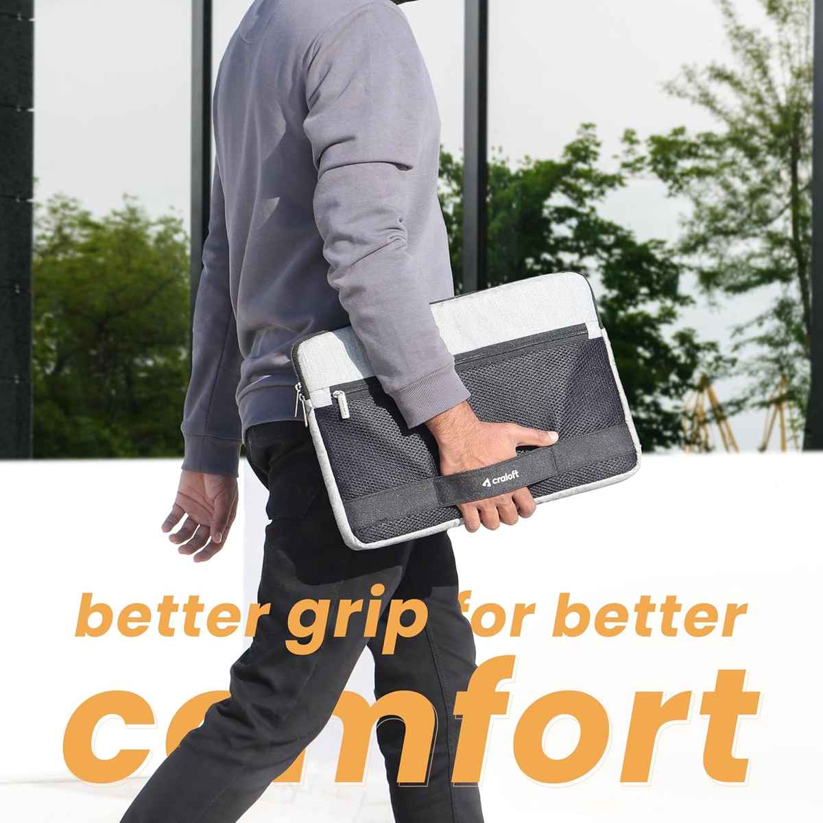 Craloft 14 Inch Laptop Sleeve Cover Bag for MacBook/Dell/HP/Lenovo - Office & Travel Use (L32)