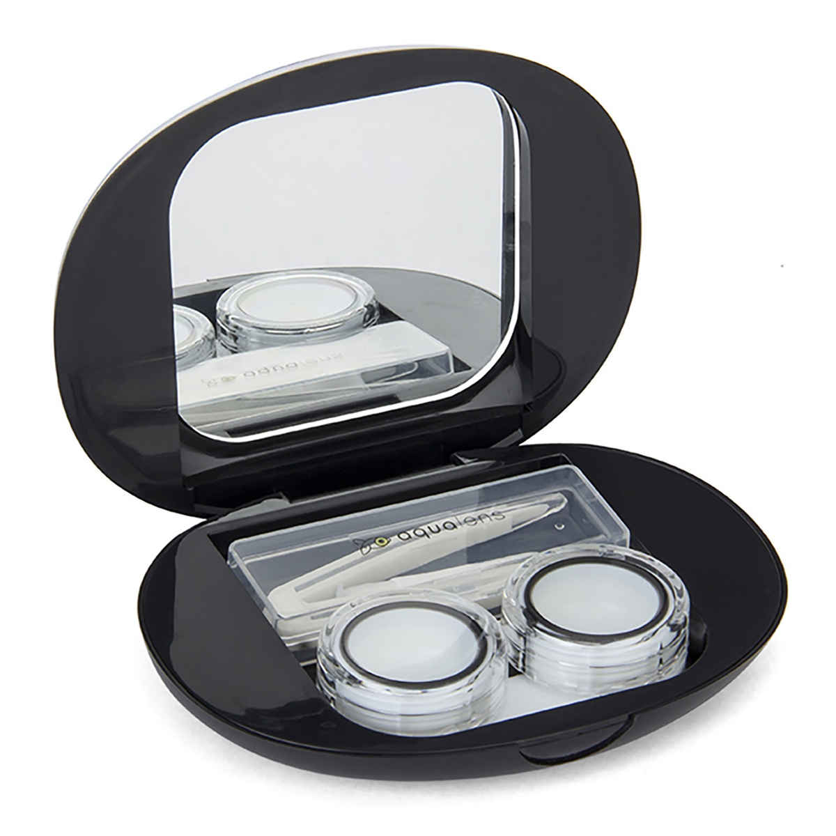 Aqualens Contact Lens Designer Case - Black | Oval