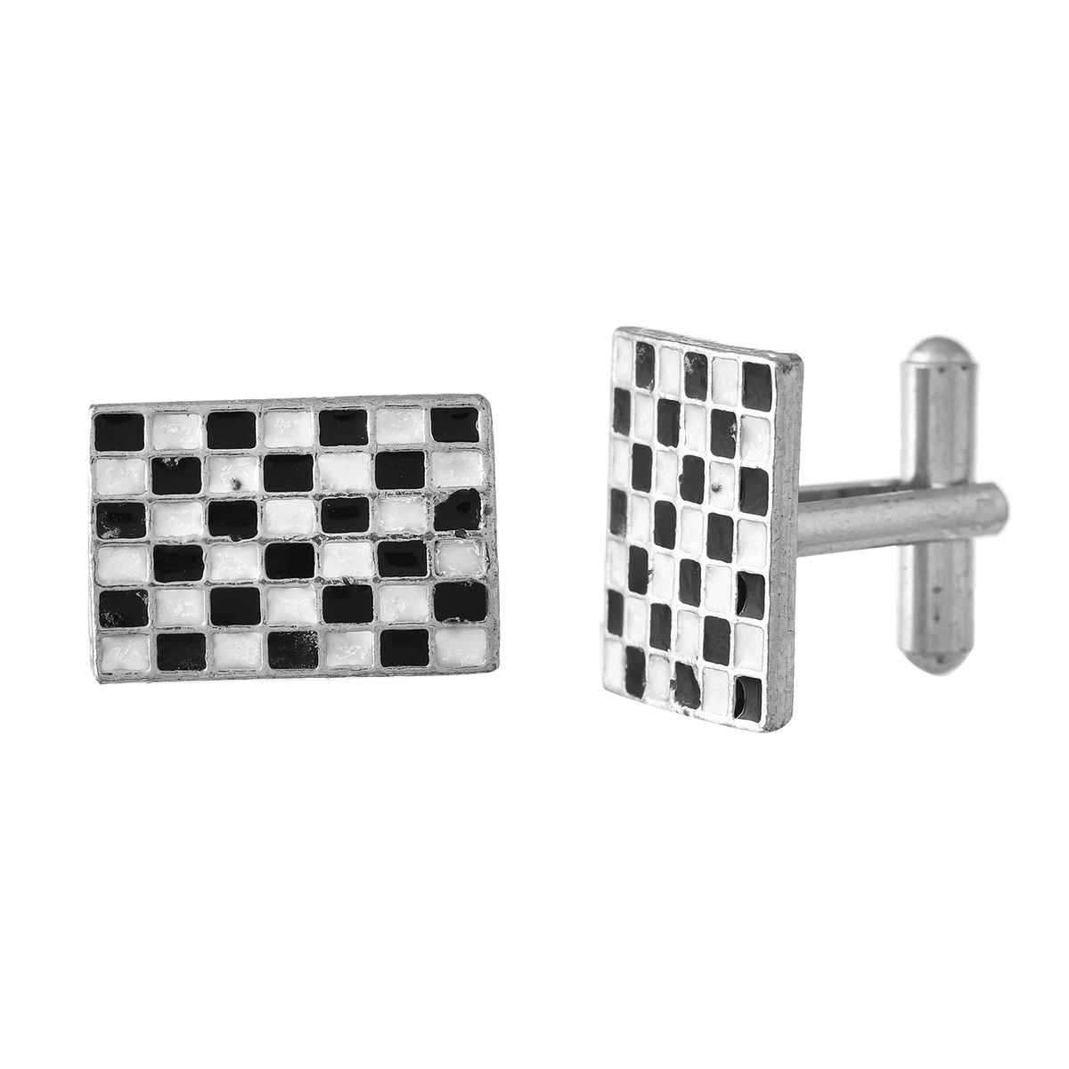 Voylla Signature Checkered Men's Cufflinks