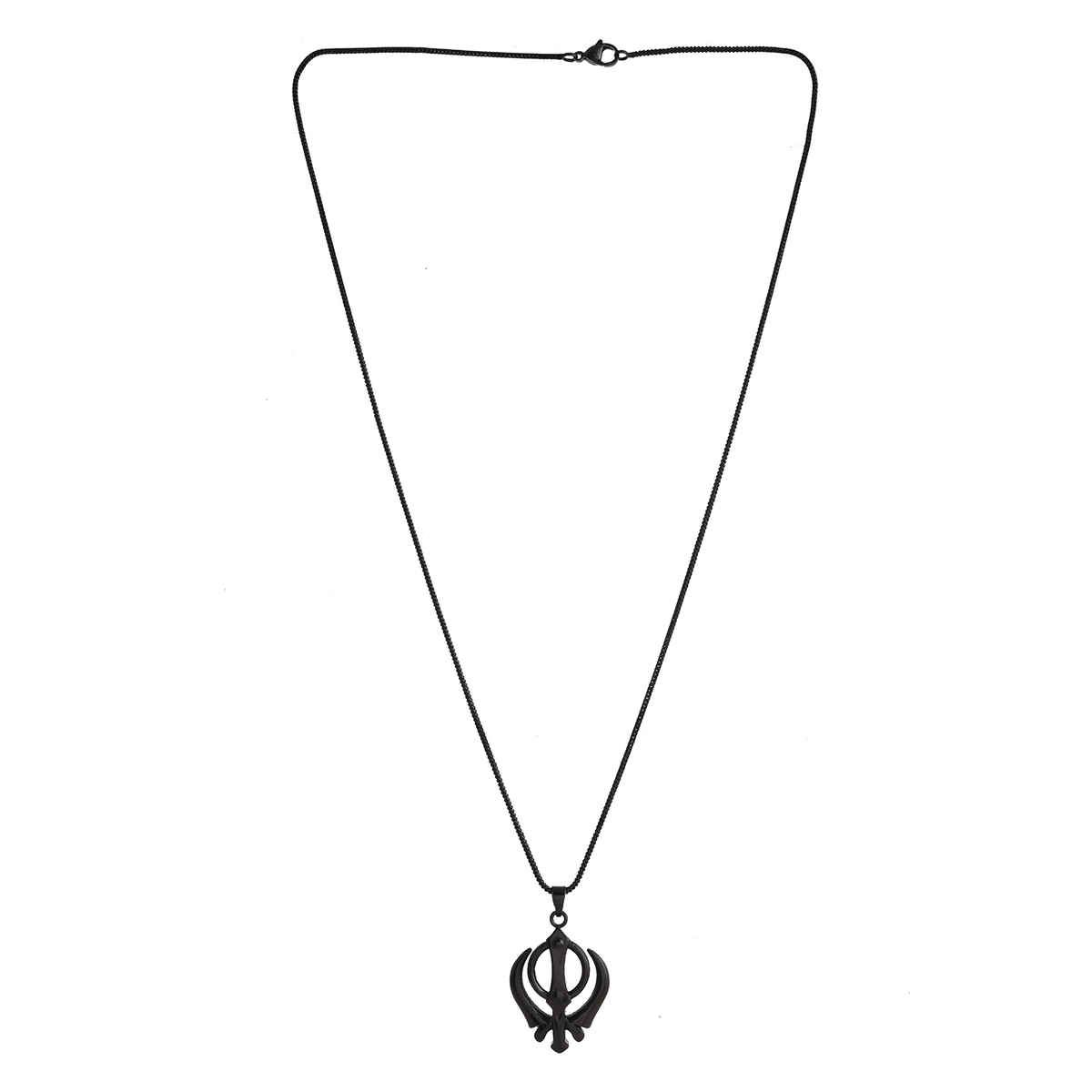 Voylla | Eclipse Khanda Sikh Religious Black Mens Pendant