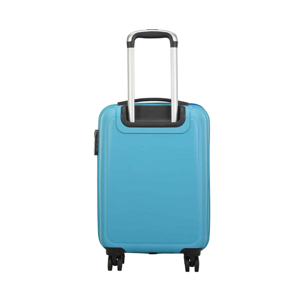 VIP Unisex Textured Polycarbonate 35 L Retractable Trolley Bag | Turquoise Blue - S