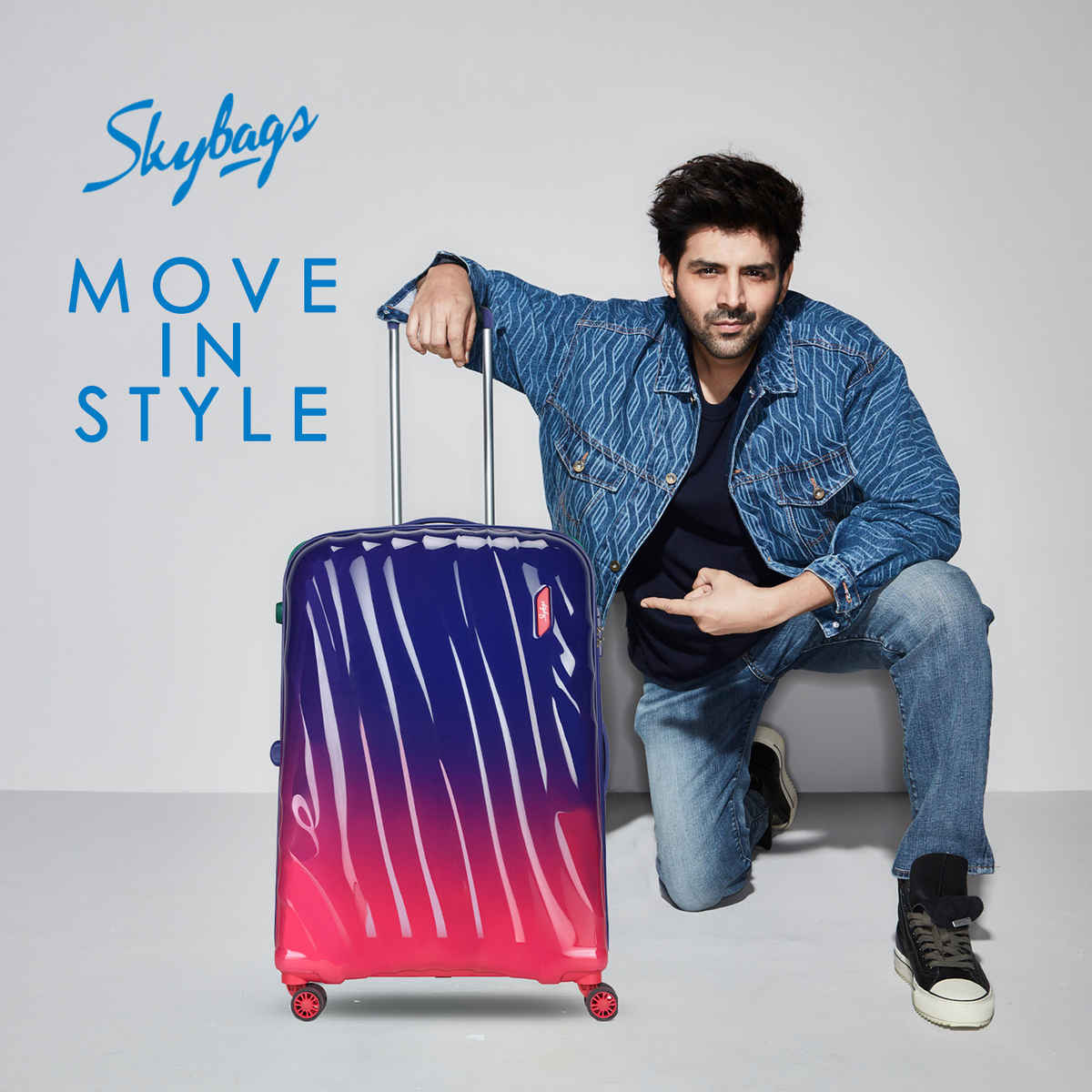 Skybags Unisex ABS 55 L Trolley Bag | Blue - 55.5 cm