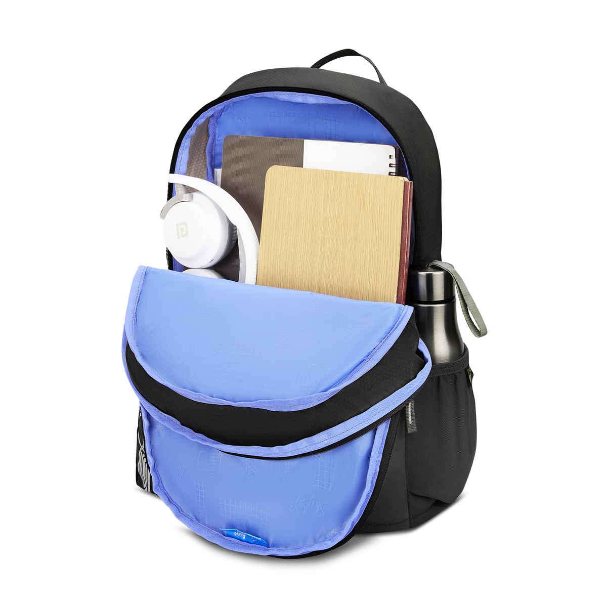 Skybags Sync Backpack with 2 Compartments | Black - 28 L