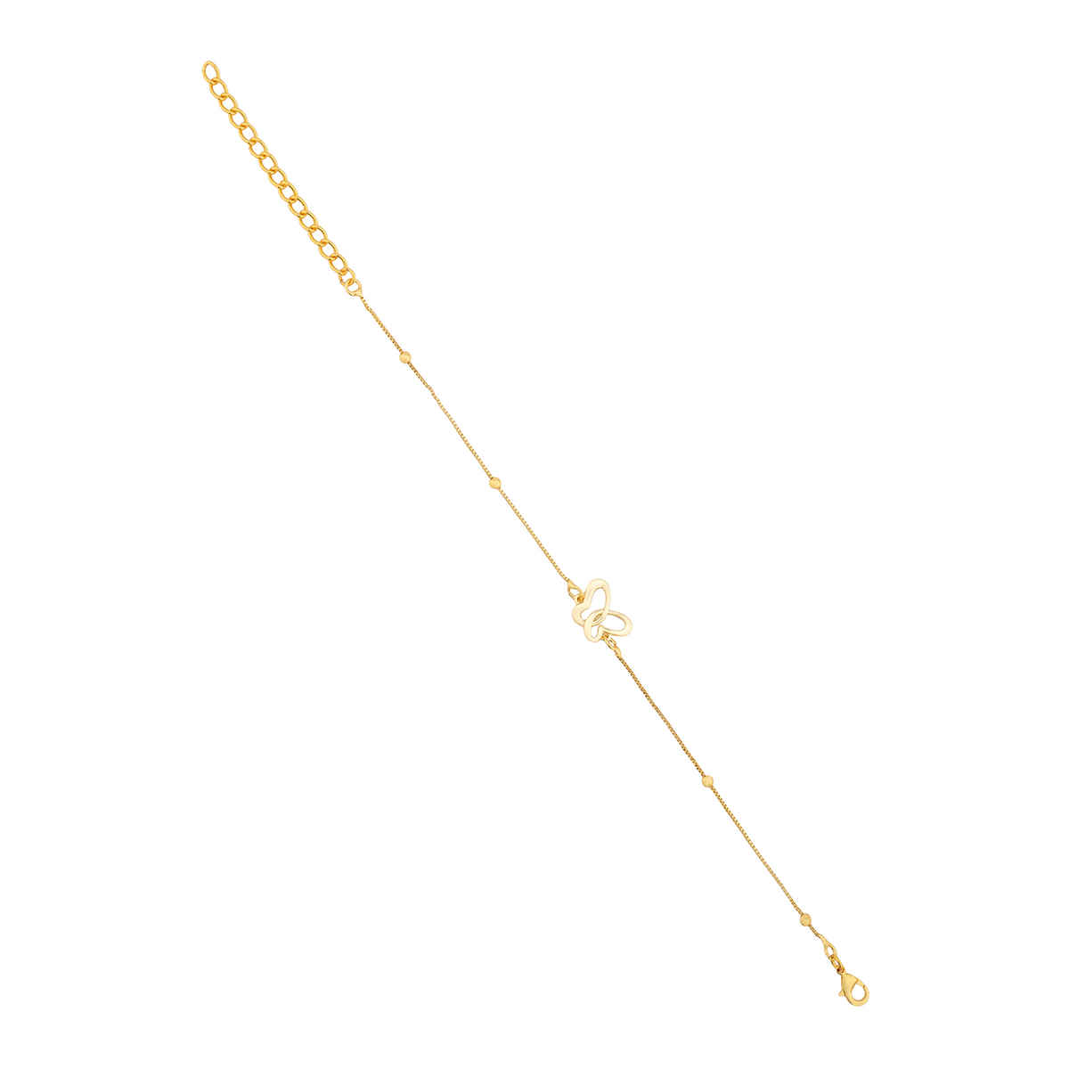 Voylla Valentines Day Golden Flutter Chain Bracelet