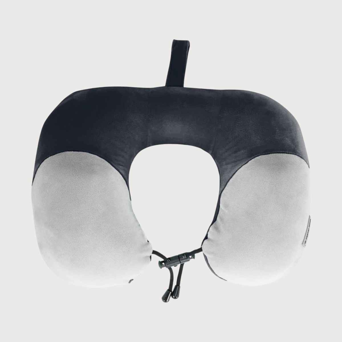 Nasher Miles 100% Pure Memory Foam Travel Neck Pillow- Stable Neck Support- Black And Grey