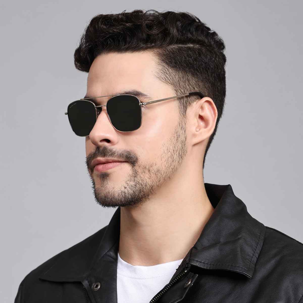 Royal Son Unisex Metal Square Sunglasses with UV Protection - RS0038AV