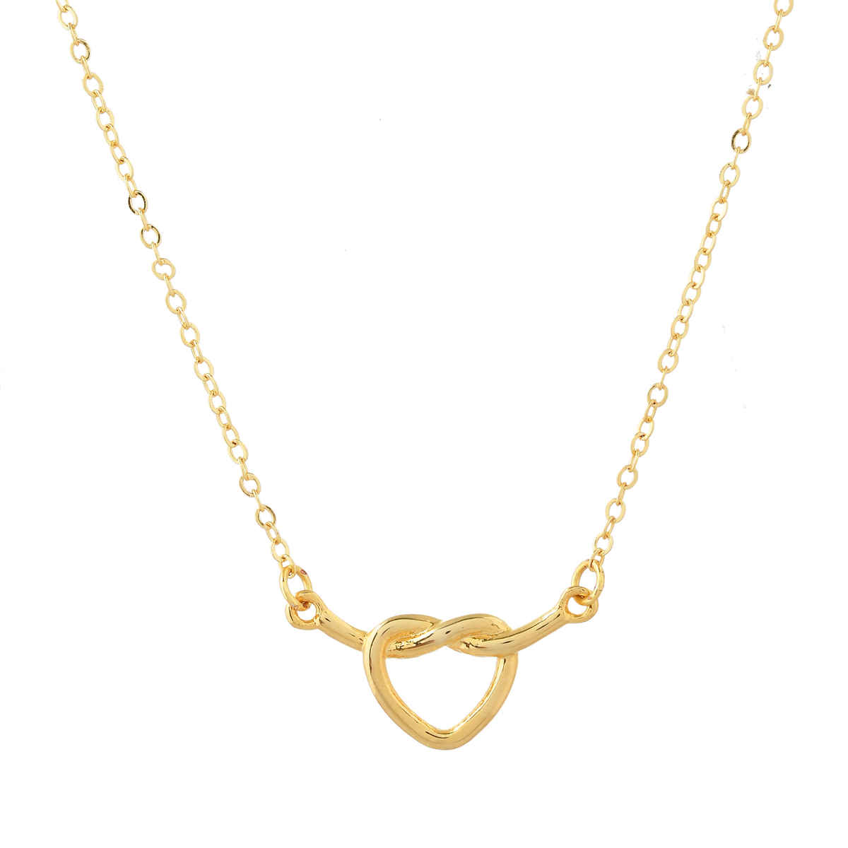 Voylla Valentine's Day Heart Knot Pendant Necklace