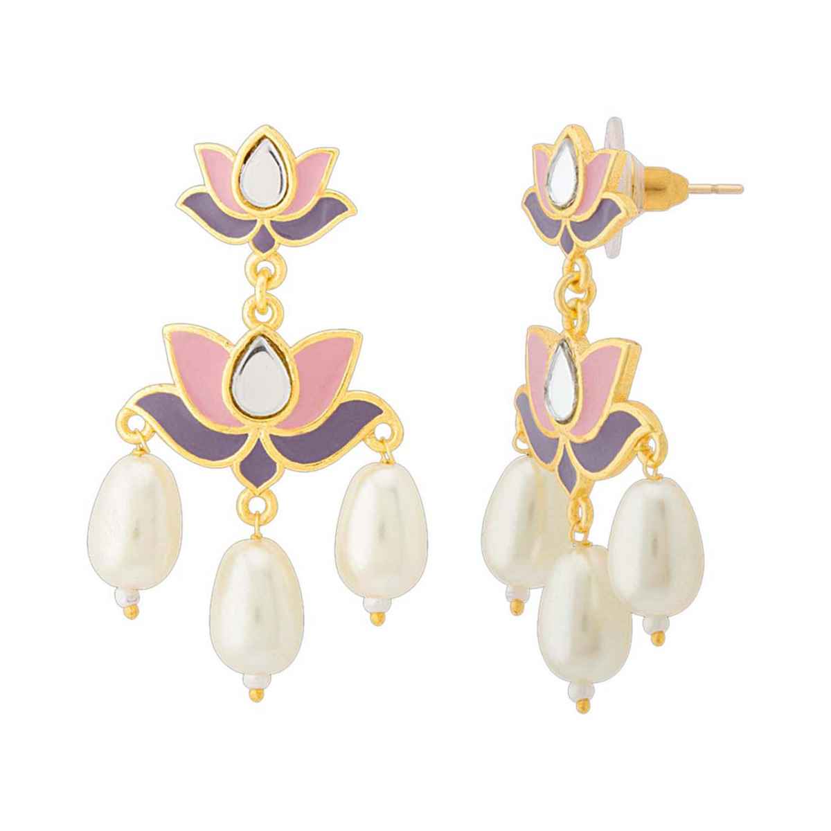 Voylla Ombre Pearl Beauty Earrings