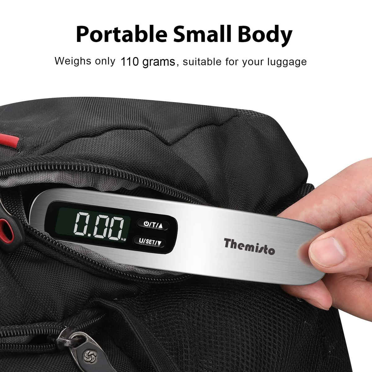 Themisto Th-Ws10 Digital Luggage Scale With Target Value Setting (50 kg) - Silver