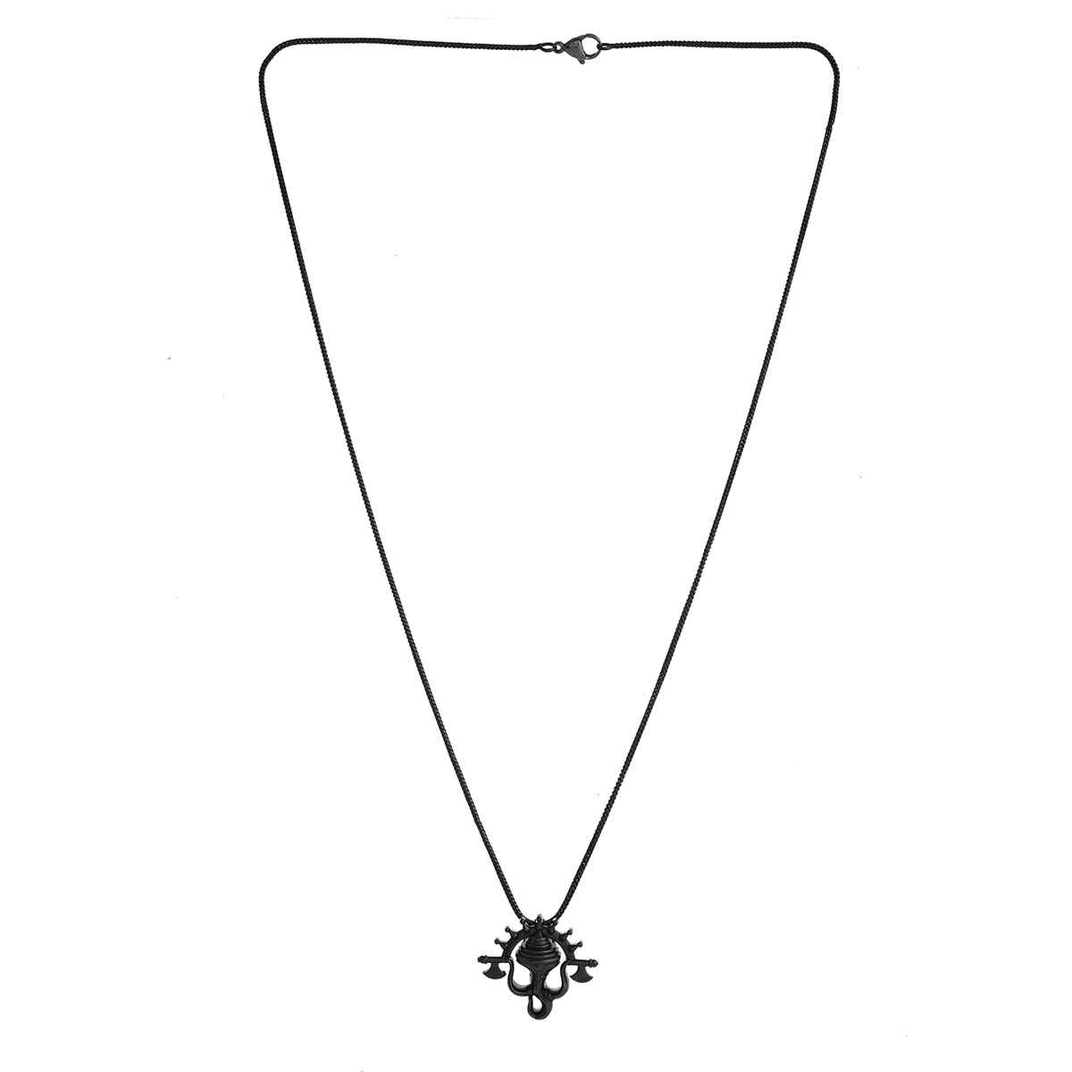 Voylla Eclipse Stylish Black Trishul Men s Pendant