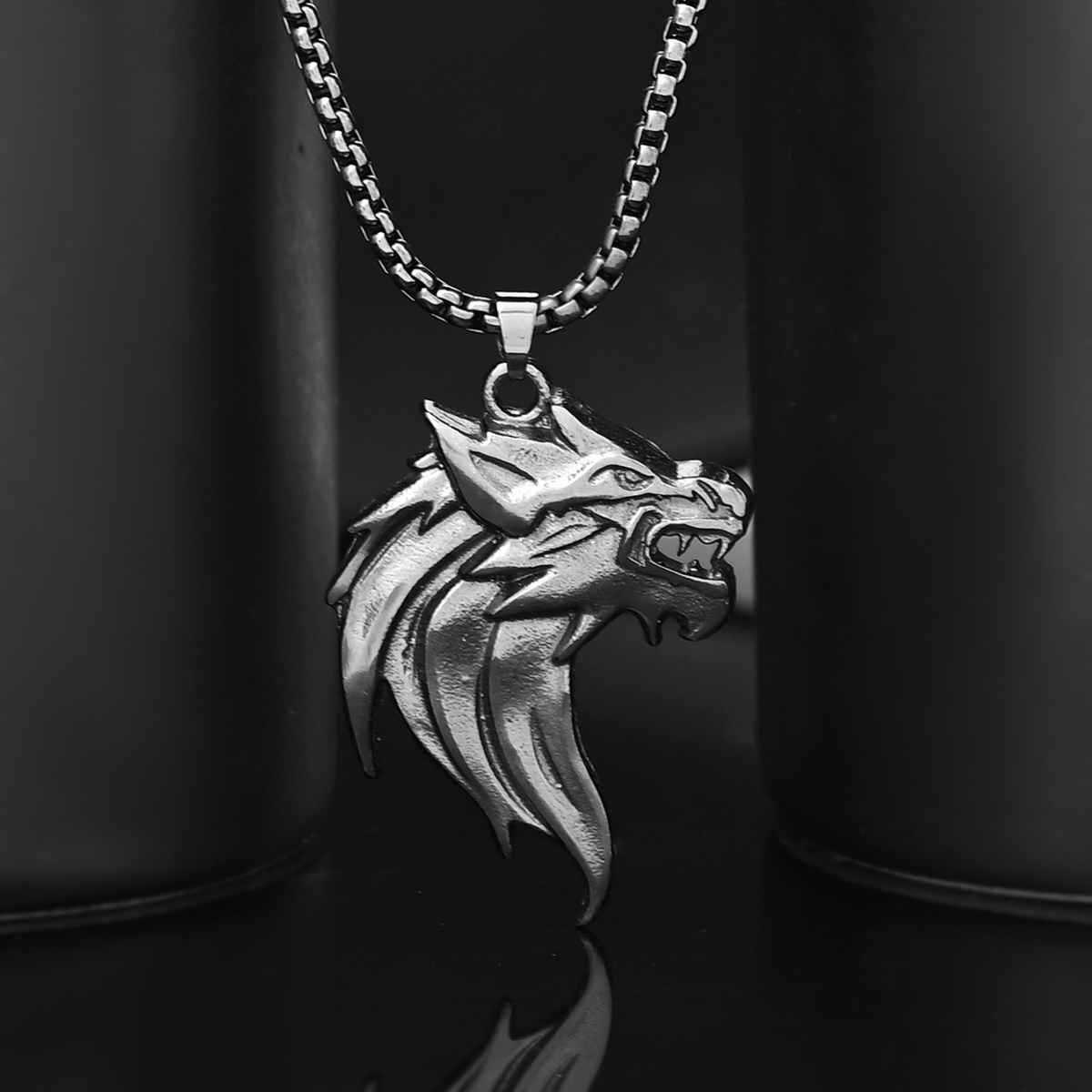Voylla Eclipse Dragon Black Men s Pendant