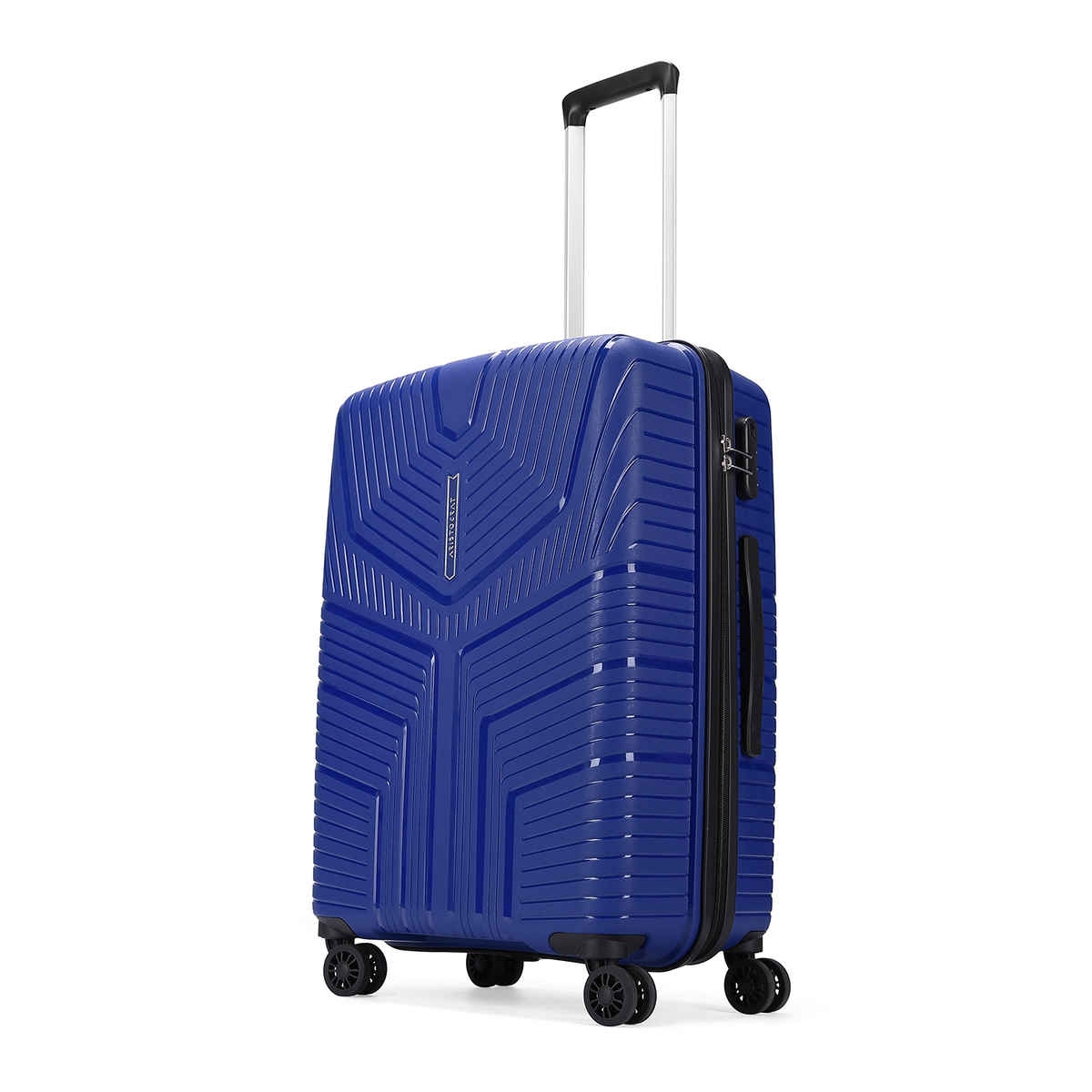 Aristocrat Prime Medium Trolley Bag | Combination Lock | 8 Wheels | Midnight Blue - 65 cm