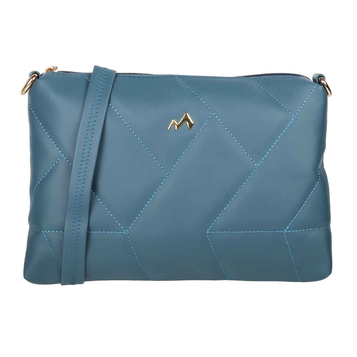 Metro Blue Synthetic Sling Bag for Women | 66-8390-45