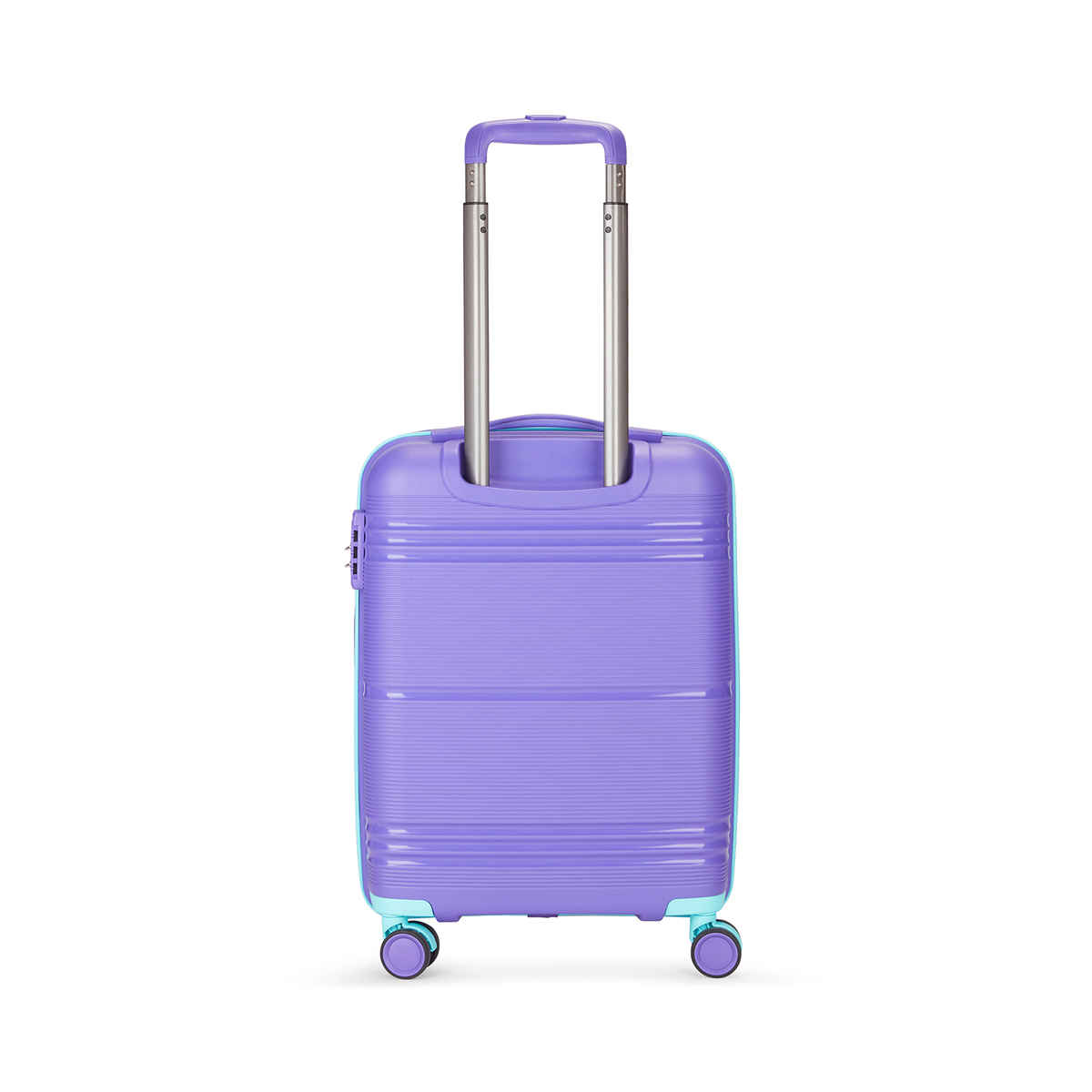 Skybags Unisex Striped PP 197 L Telescopic Hard Luggage Trolley Bag | Purple - 55 cm