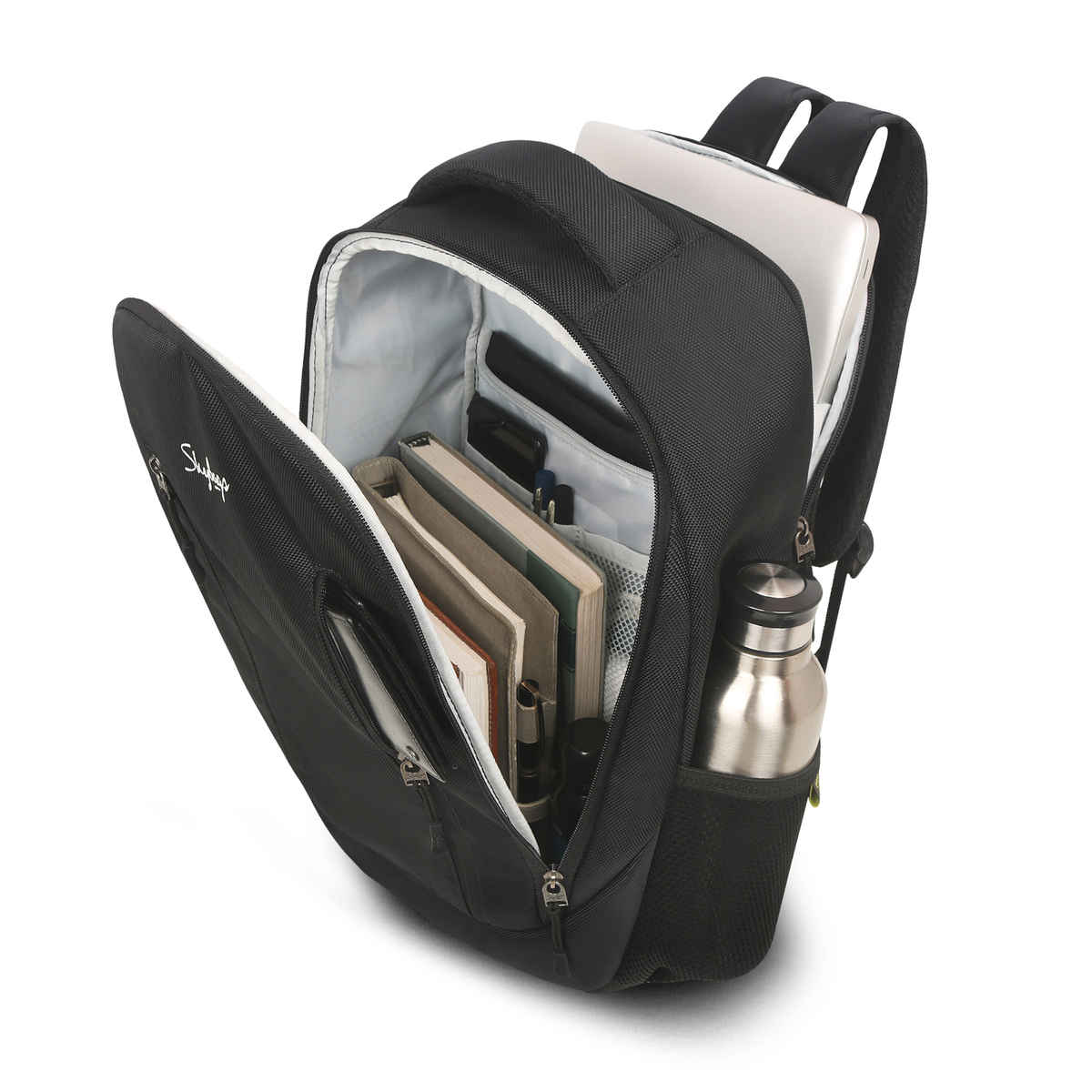 Skybags Unisex Solid Polyester 16 L Top Handle Laptop Backpack | Black - 15.6 Inches