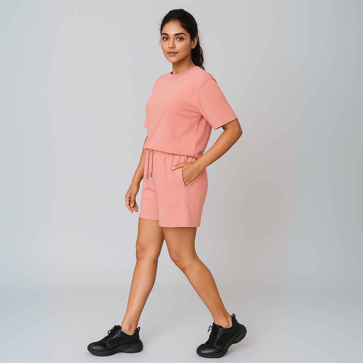 EQL Women's Pure Cotton Shorts | Coral - S
