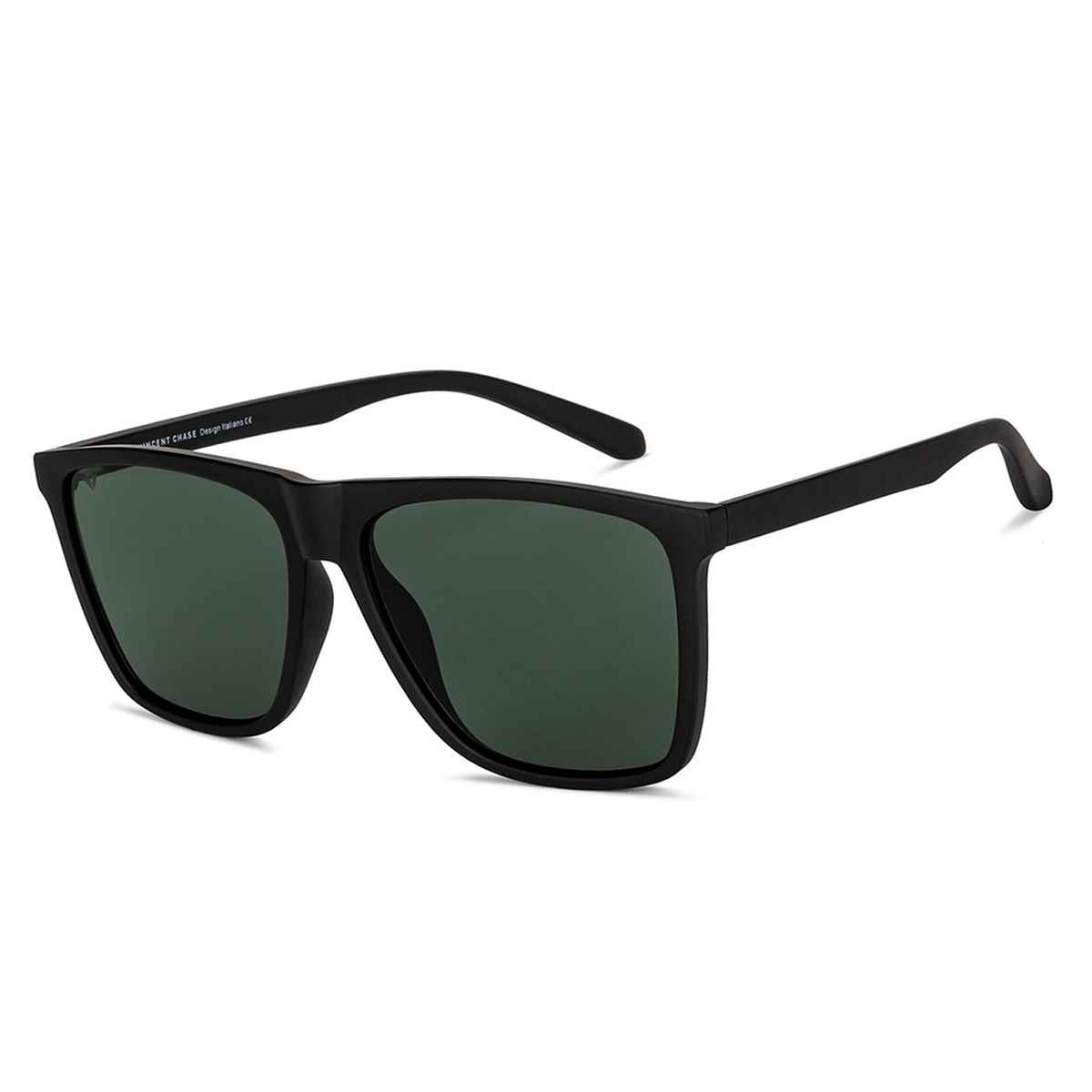 Vincent Chase By Lenskart Athleisure | Polarized Sunglasses | Square | Large-145mm | Black-Green