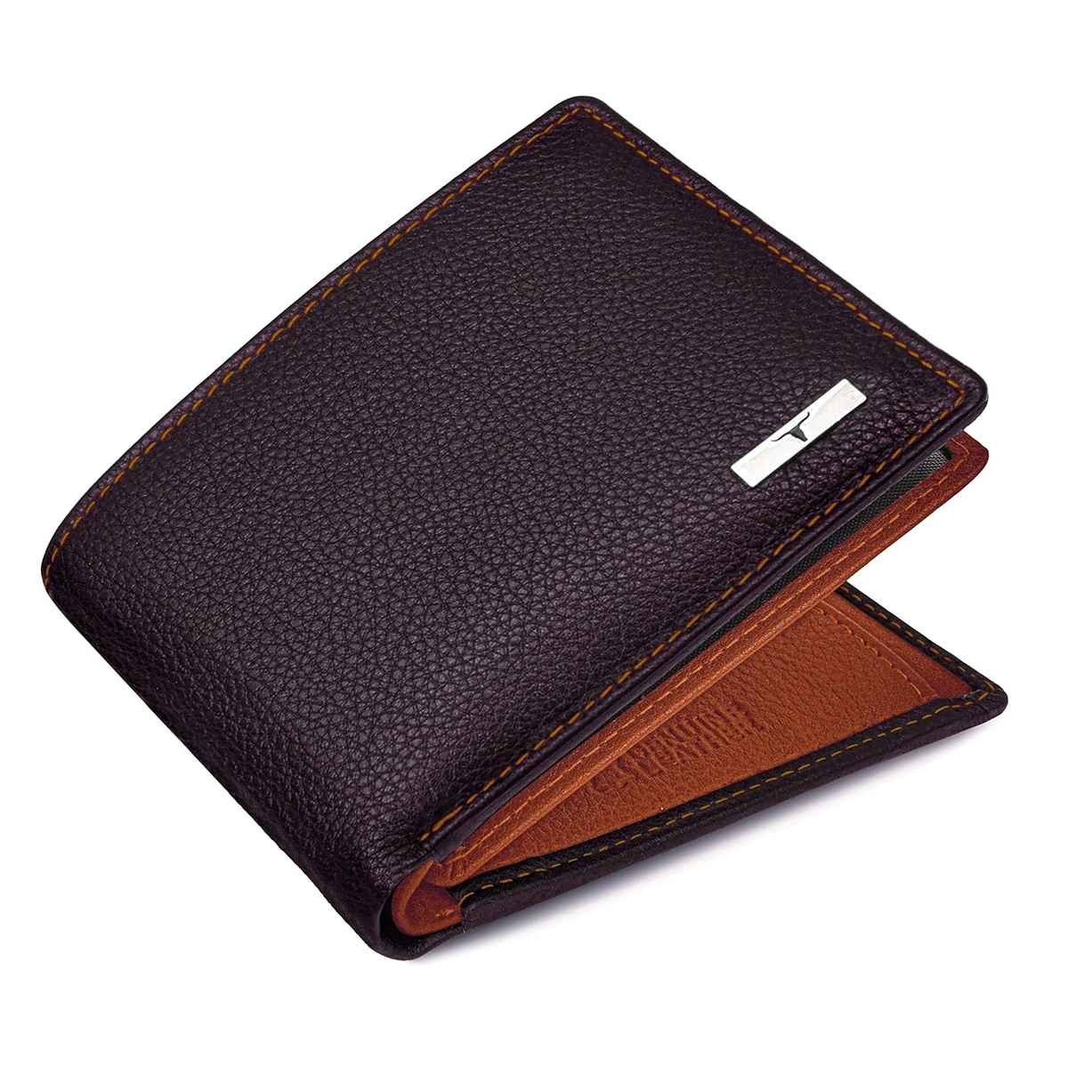 Urban Forest Men's Kyle Leather Wallet | Brown & Orange