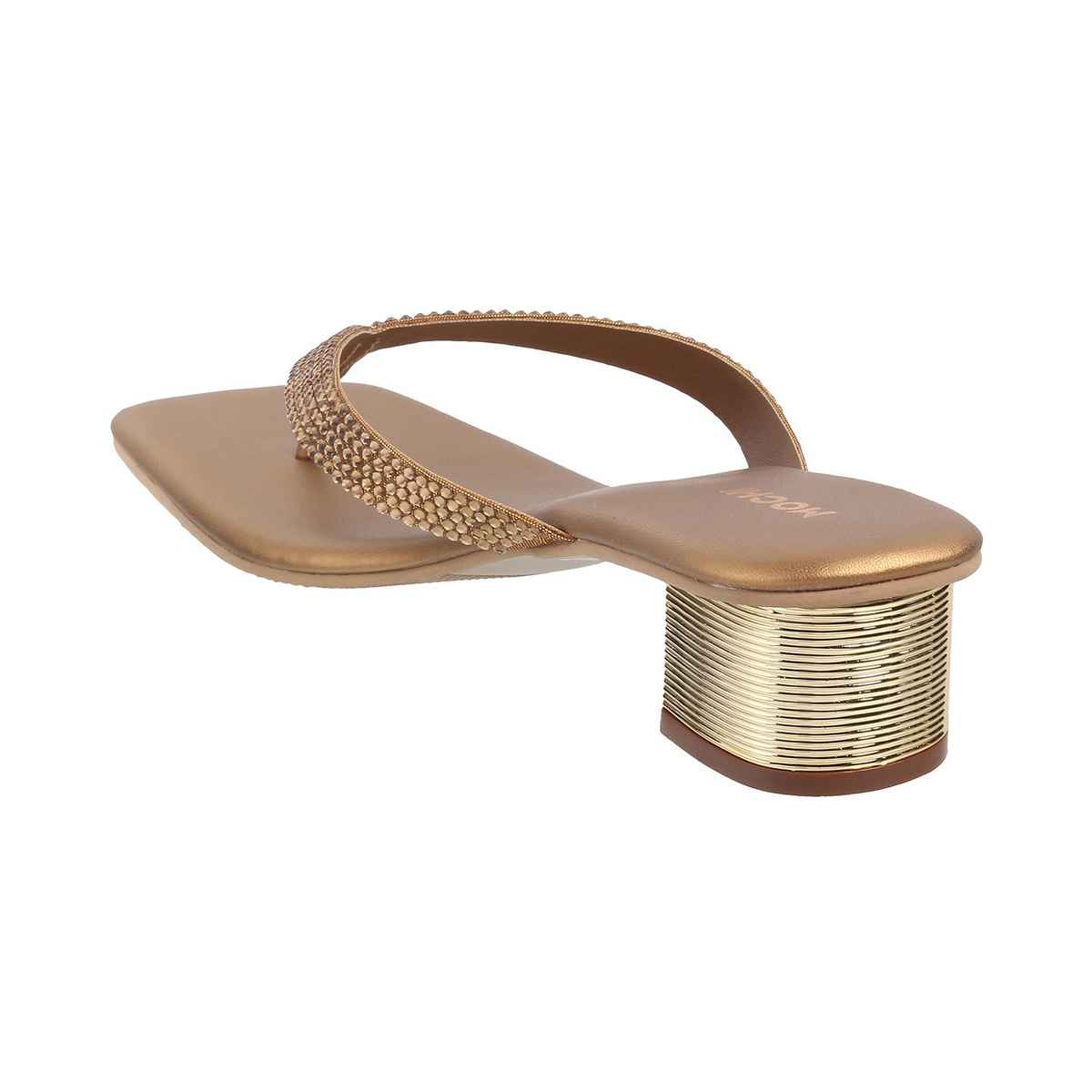 Mochi Women Antique Gold Color Slip On Ethnic | Size UK 6 | 35-4990