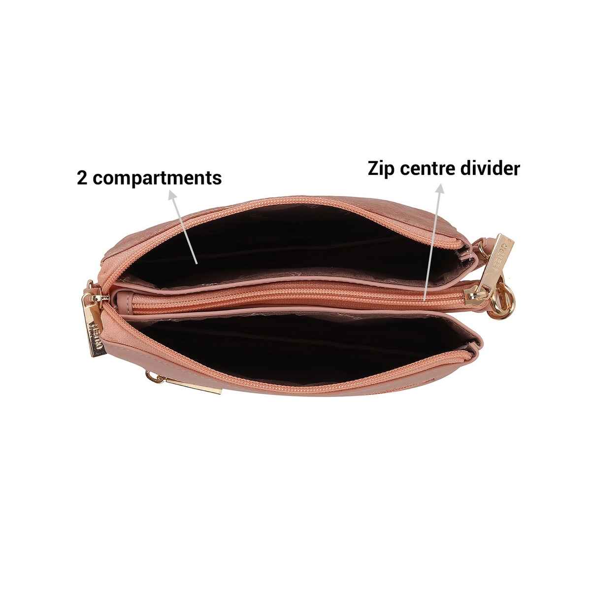 Metro Peach Synthetic Wallet for Women | 95-54-80