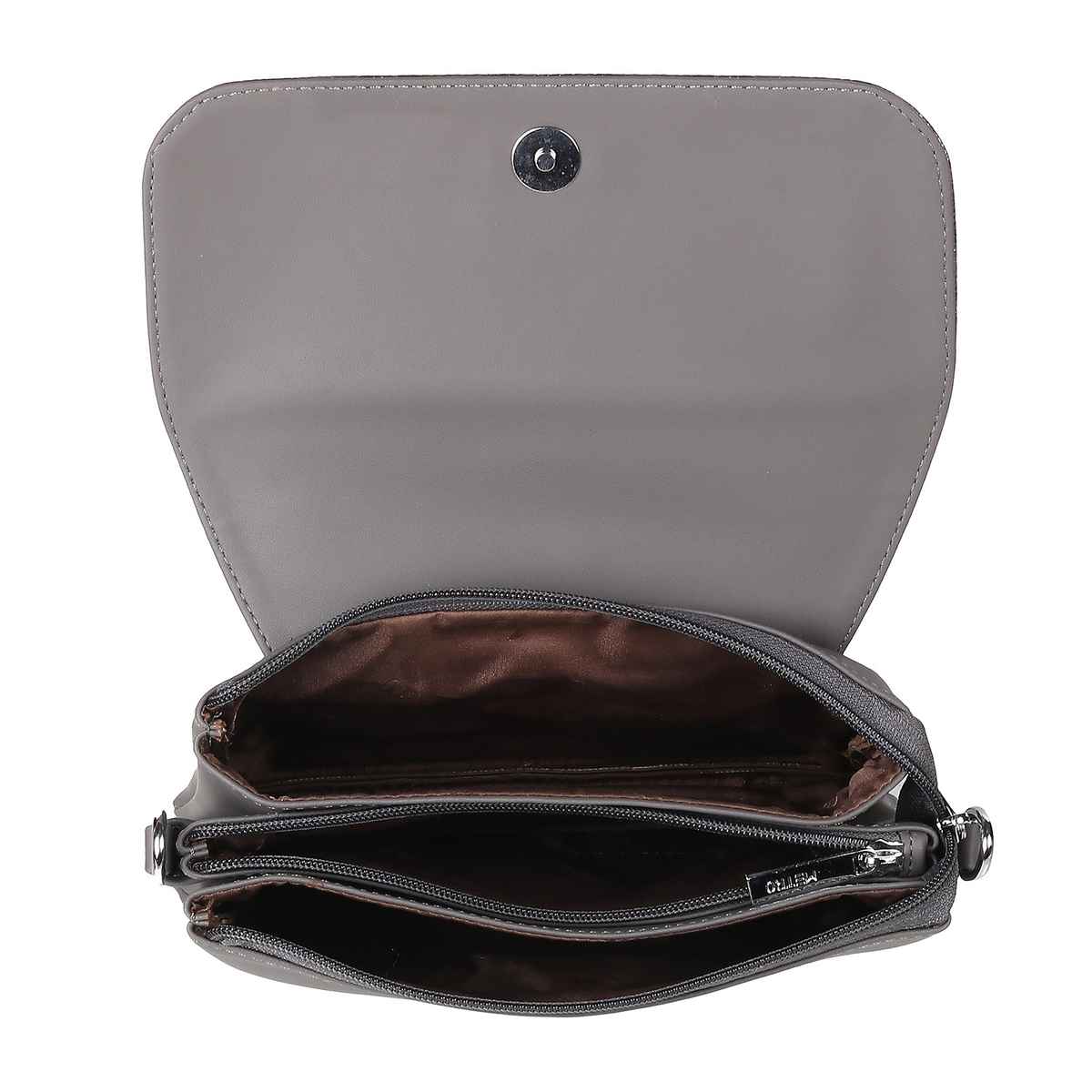 Metro Grey Synthetic Sling Bag for Women | 230-15-14