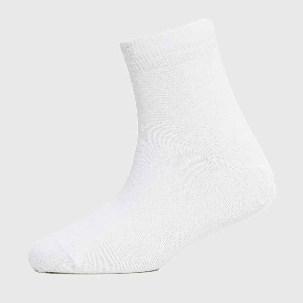 Jockey Unisex Solid Cotton, Nylon and Elastane Ankle Socks | White | 7 - 8 years