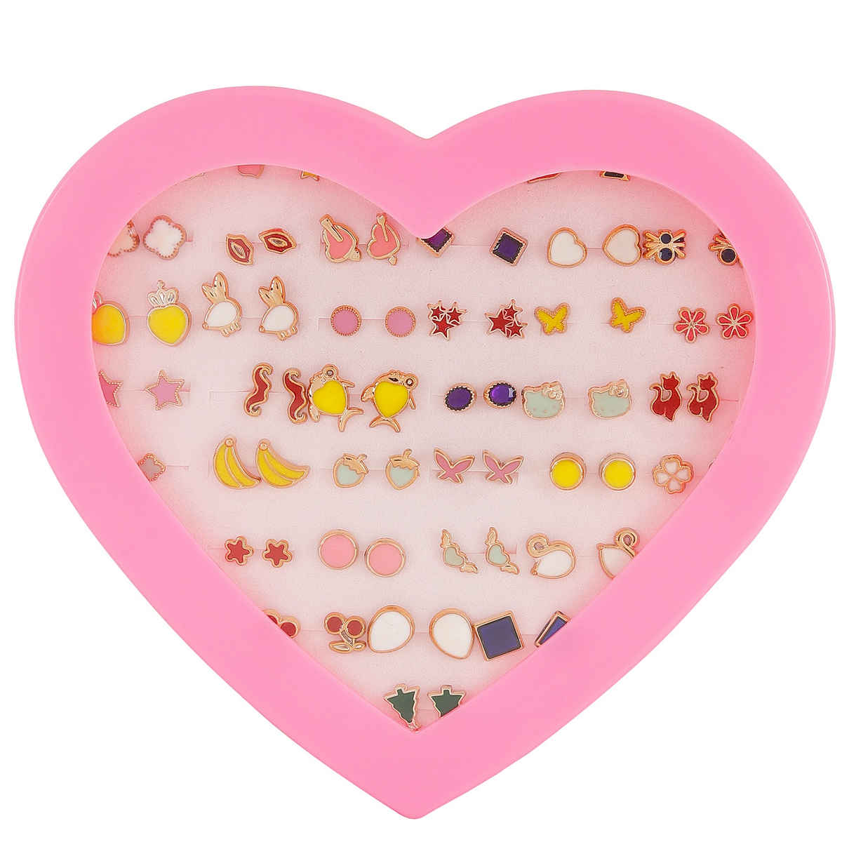 Shining Diva Fashion 36 Pairs Non Precious Base Metal Multicolour Pearl Earrings for Women 12015er