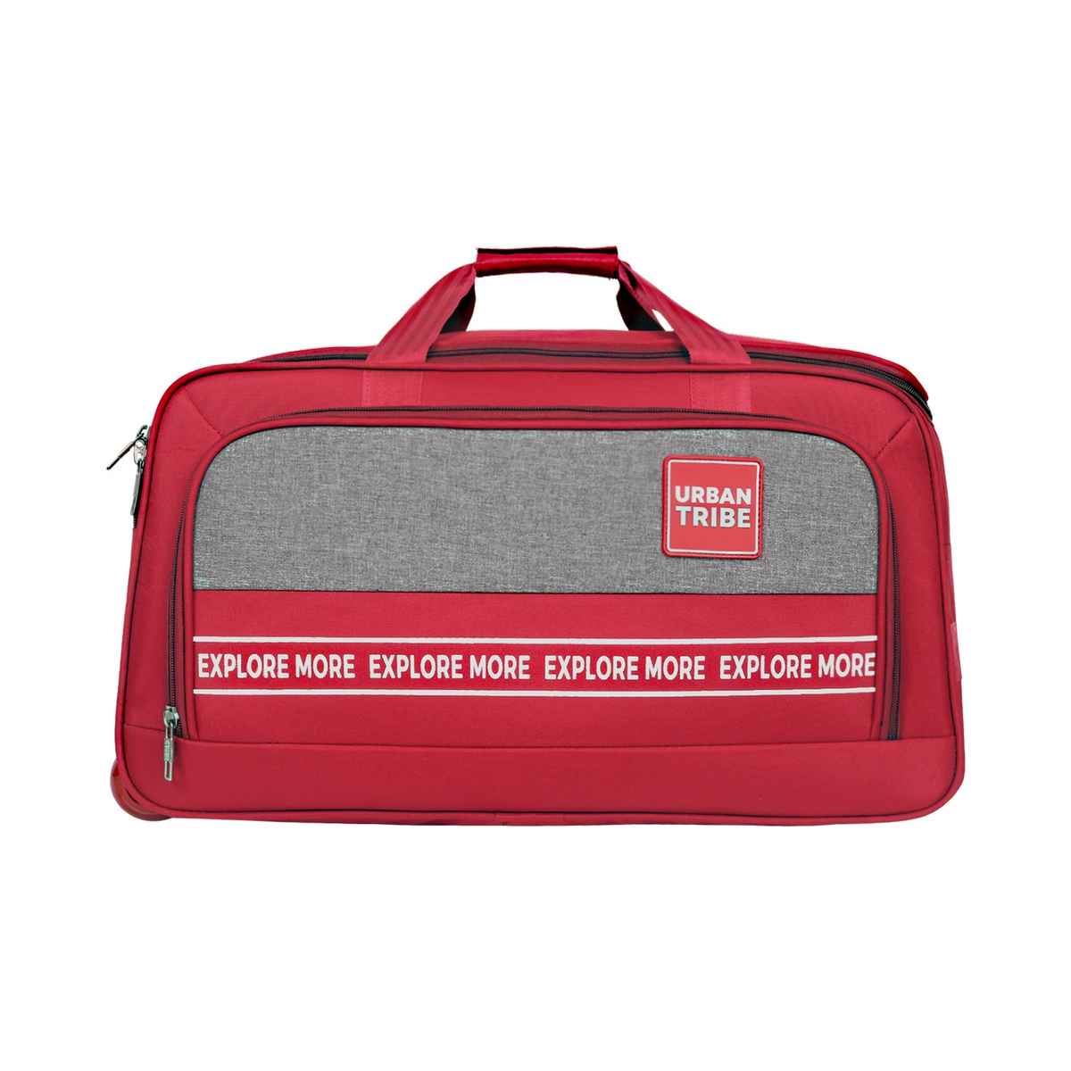 Urban Tribe Unisex Polyester 46 L Telescopic Duffle Trolley Bag | Maroon